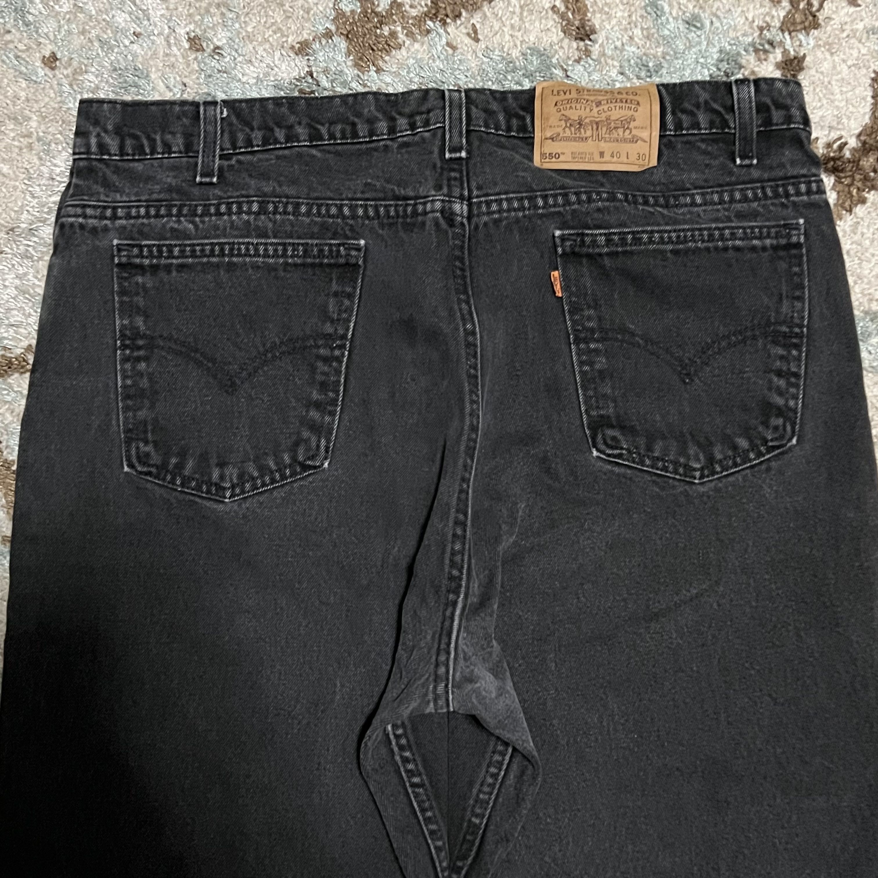Levi's × Vintage Vintage Levis 550 Orange Tab Relaxed Tapered Jeans 36x29 Size US 36 / EU 52 - 3 Thumbnail