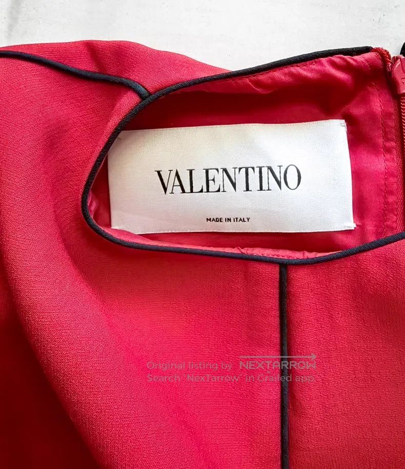 Valentino Valentino A wool silk dress with red trim Size S / US 4 / IT 40 - 5 Thumbnail