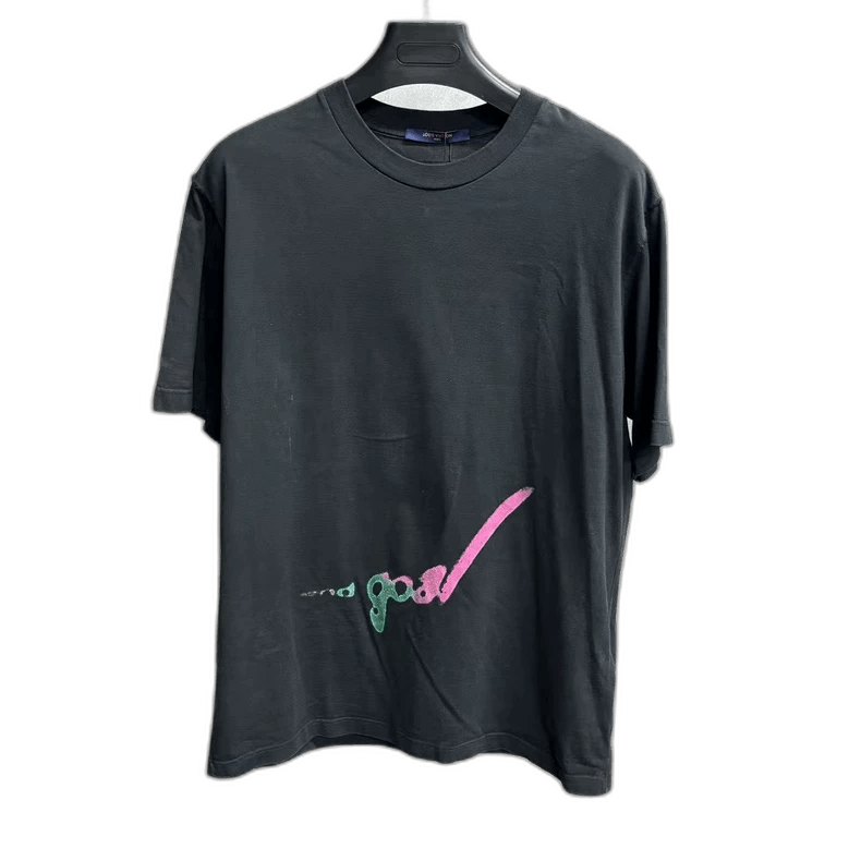 Louis Vuitton Louis Vuitton Black Casual Graphic T-Shirt-yf Size US XL / EU 56 / 4 - 1 Thumbnail