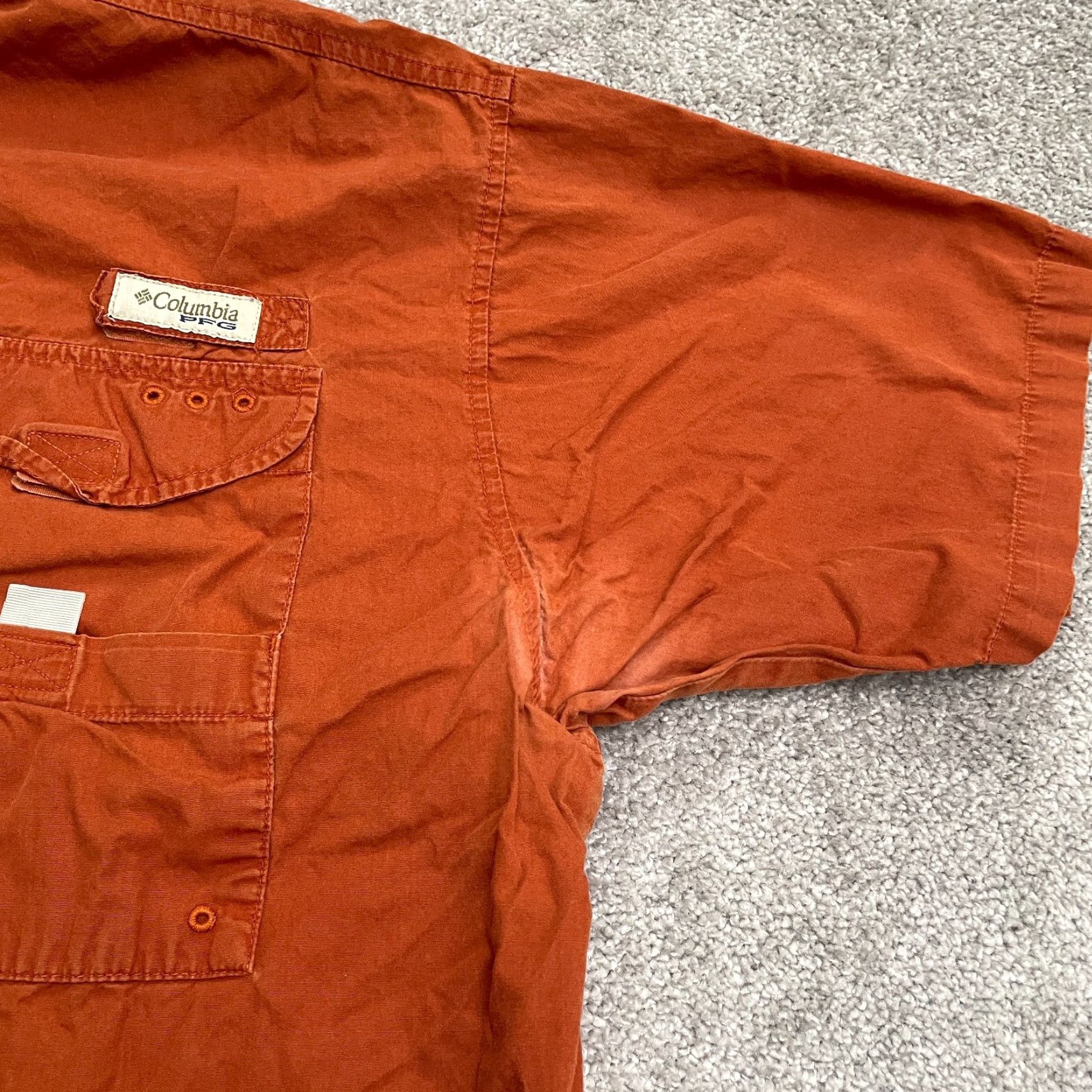 Vintage Columbia Bonehead Shirt Mens L Brown Short Sleeve Button-Up Athletic Outdoor Fishing Size US L / EU 52-54 / 3 - 7 Thumbnail