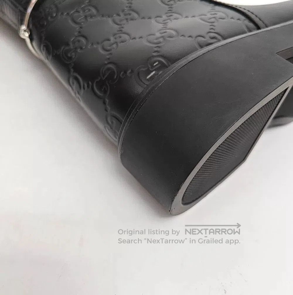 Gucci Gucci Calf Leather GG Monogram Long Boots. Size US 5 / IT 35 - 7 Thumbnail