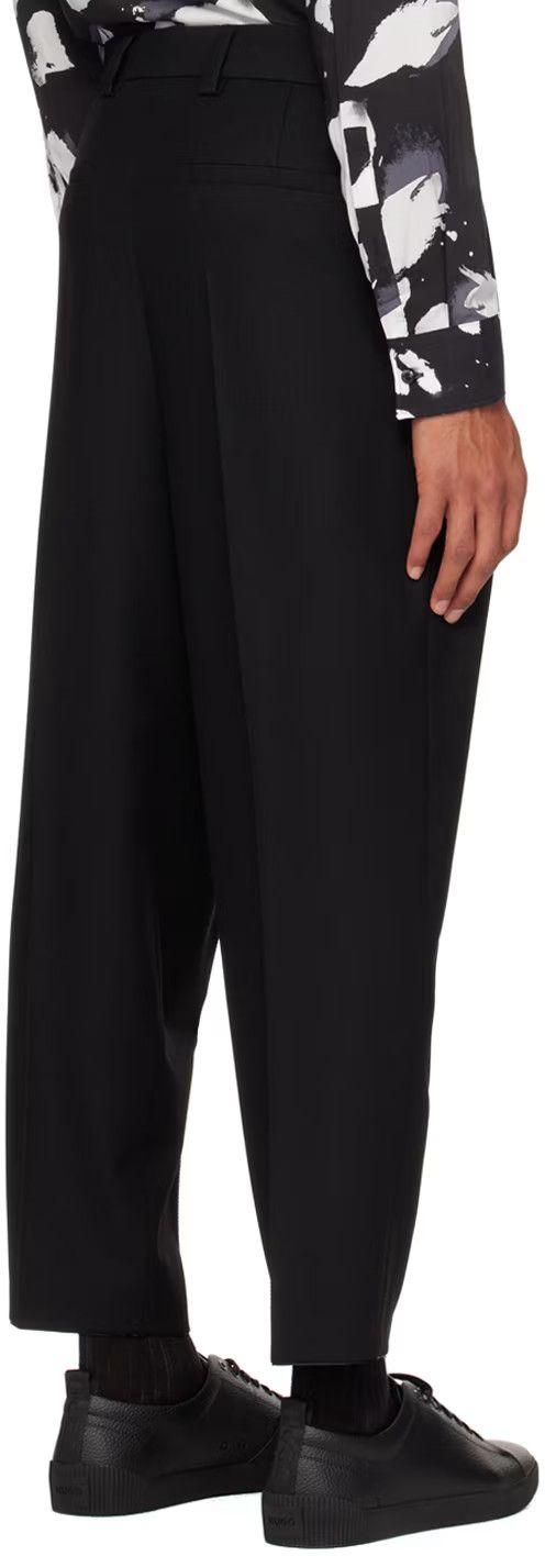 Hugo × Hugo Boss Hugo - Black Slim-Fit Trousers Size US 30 / EU 46 - 2 Thumbnail