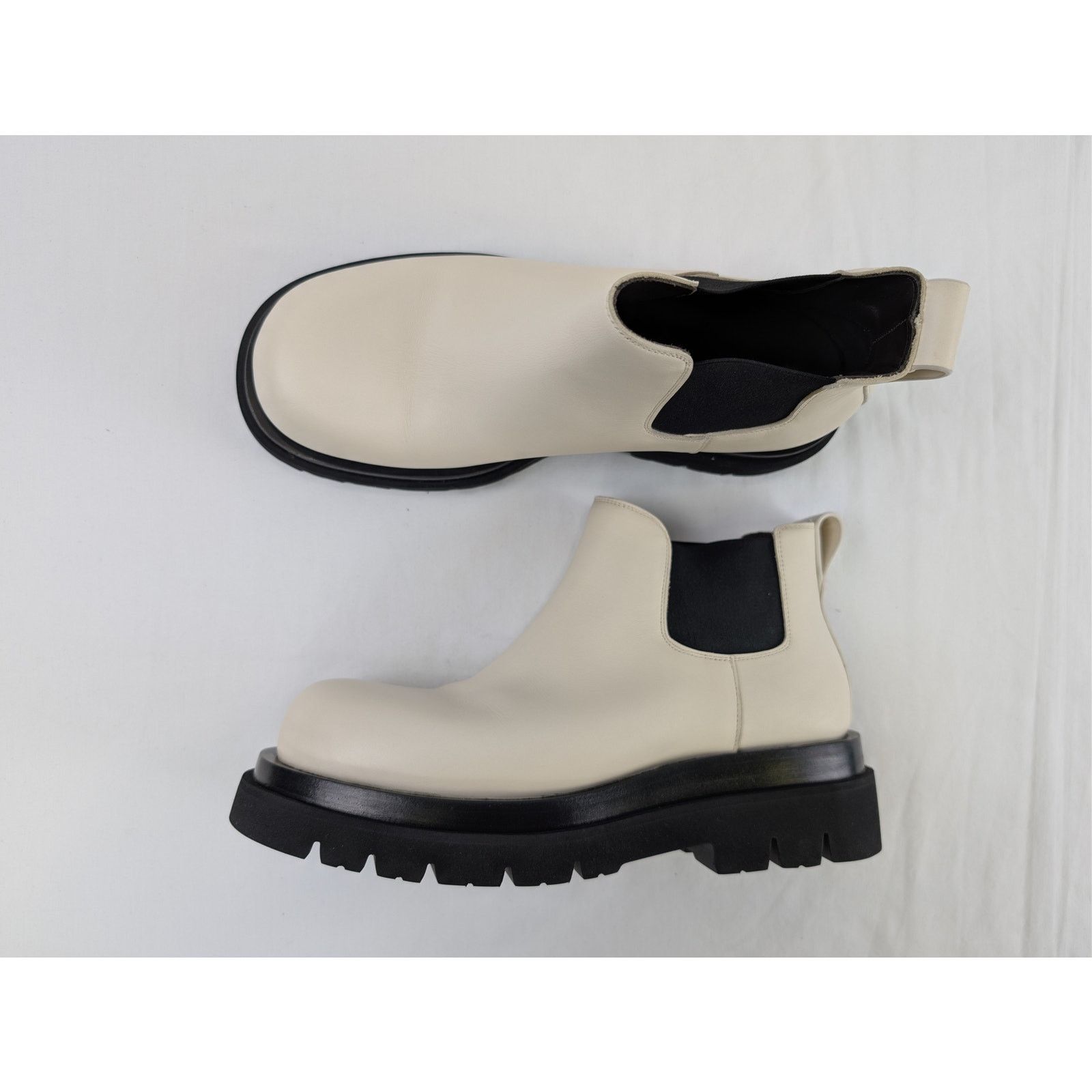 Bottega Veneta o1rshd1 Military Calf The Lug Boots in Sea Salt Size US 10 / EU 43 - 1 Thumbnail