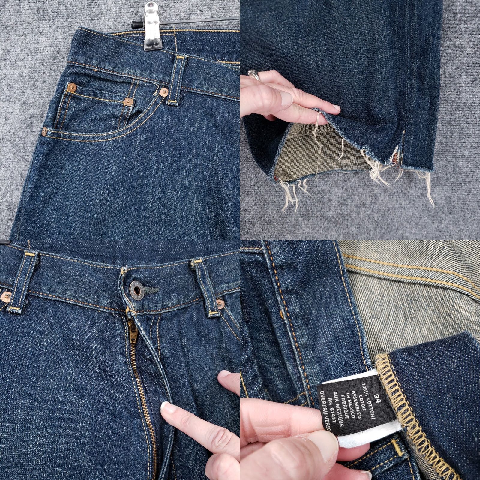 Ralph Lauren Ralph Lauren Polo Jeans Co Mens Jeans 34x31 Dark Wash Denim Straight Zip Fly 5-Pocket Blue Regular Mens Size US S / EU 44-46 / 1 - 8 Thumbnail