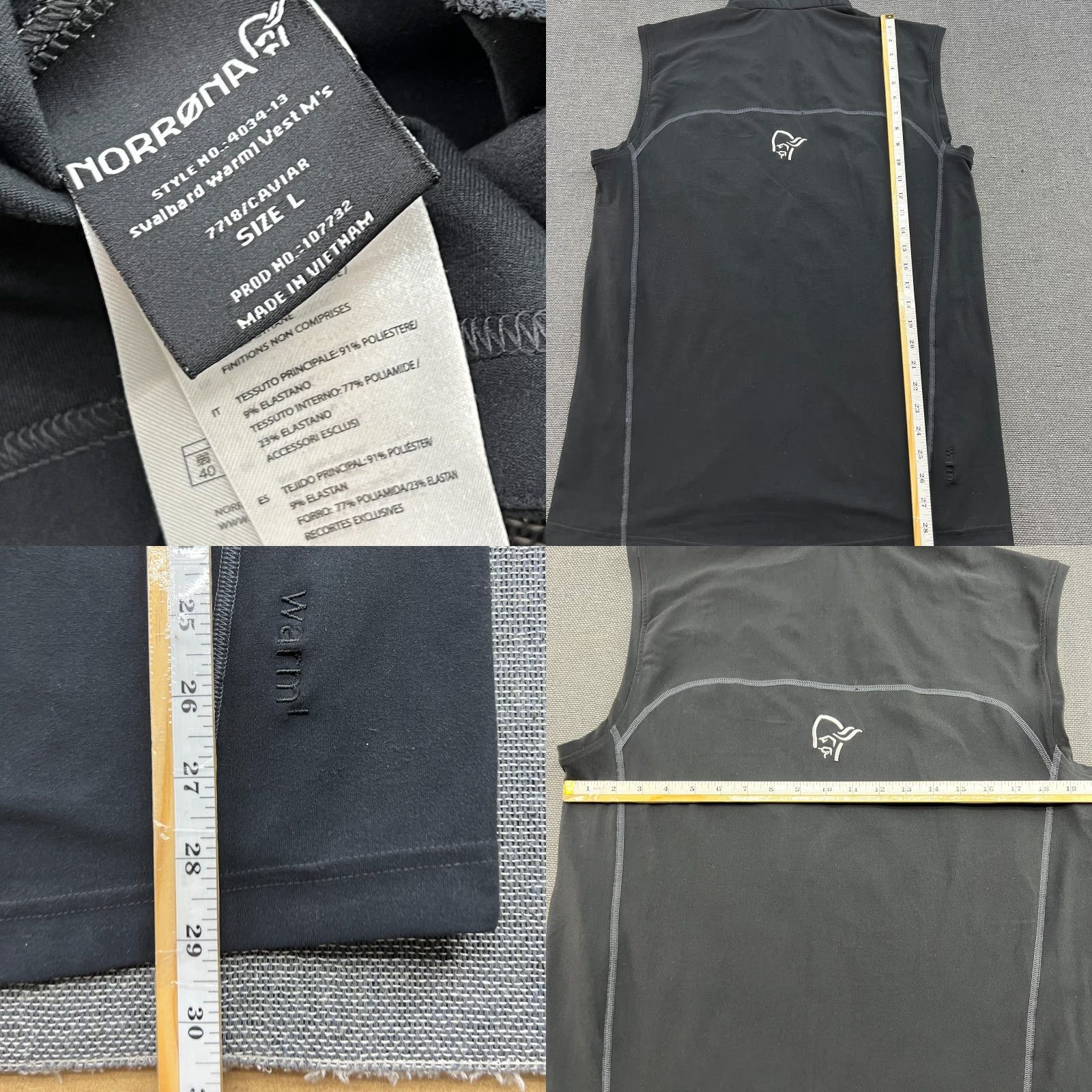 Vintage Norrona Svalbard Warm1 Vest Mens Large Black Full Zip Outdoor Jacket Sleeveless Track Jacket Size US L / EU 52-54 / 3 - 8 Thumbnail