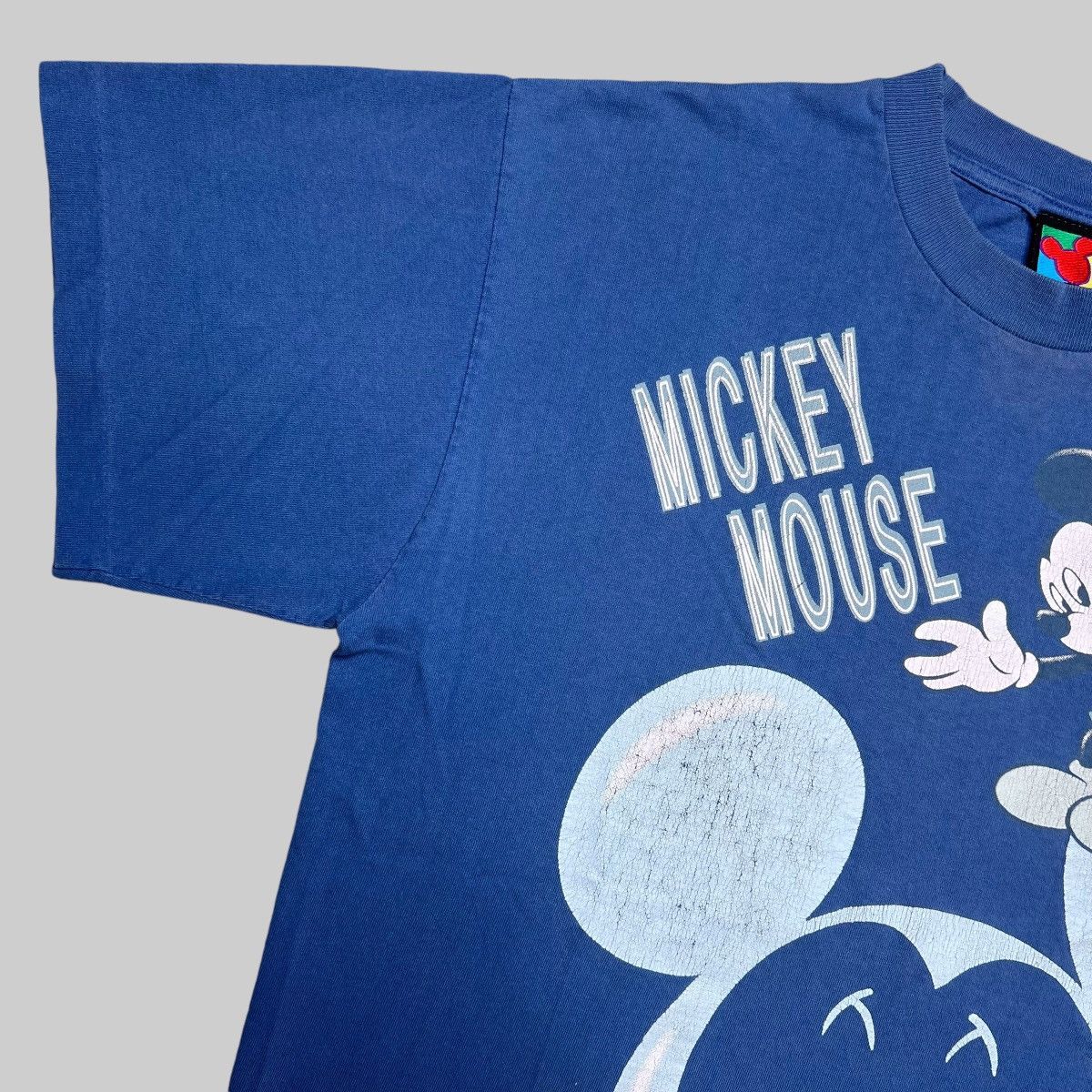Disney × Vintage Vintage 1990s Disney Mickey Mouse Cartoon Graphic T-Shirt Size US L / EU 52-54 / 3 - 7 Thumbnail