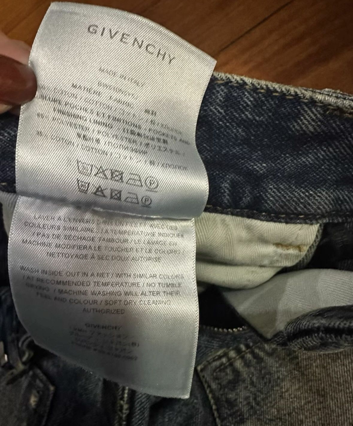 Givenchy Givenchy Givenchy Blue Distressed Wide Leg Denim Pants -25 Size US 26 / EU 42 - 5 Thumbnail
