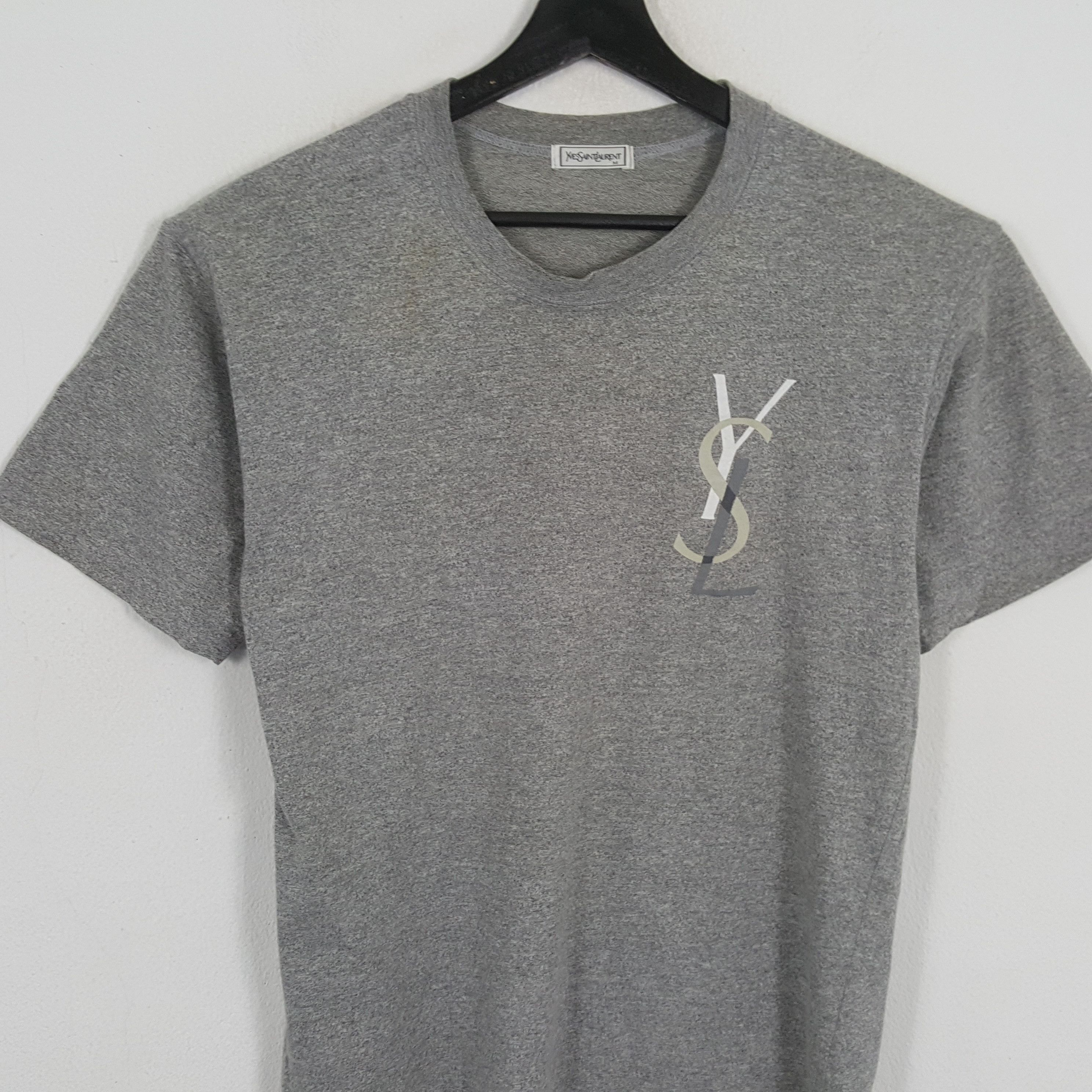 Vintage × Yves Saint Laurent YVES SAINT LAURENT Luxury Brand Logo Design Tshirt Size US M / EU 48-50 / 2 - 2 Thumbnail