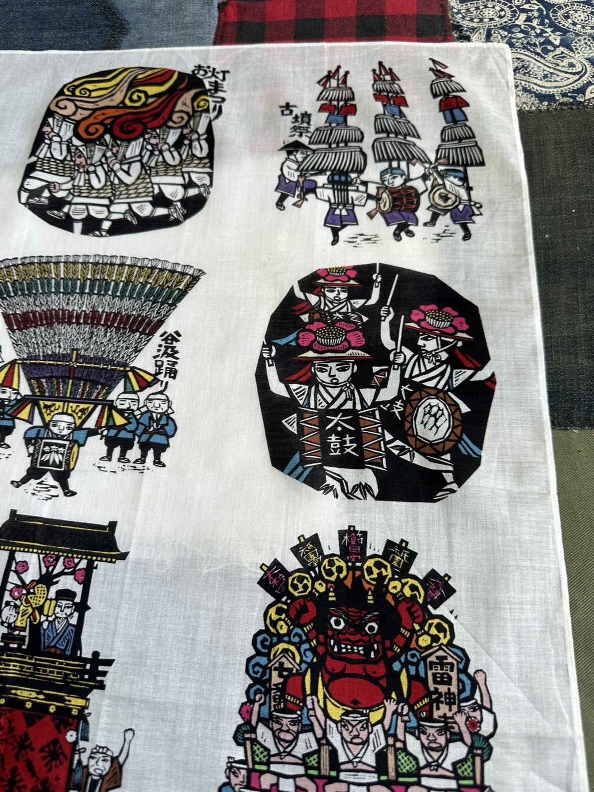 Vintage Vintage Japanese Art Handkerchief/ Neckerchief/ Bandana Size ONE SIZE - 4 Thumbnail