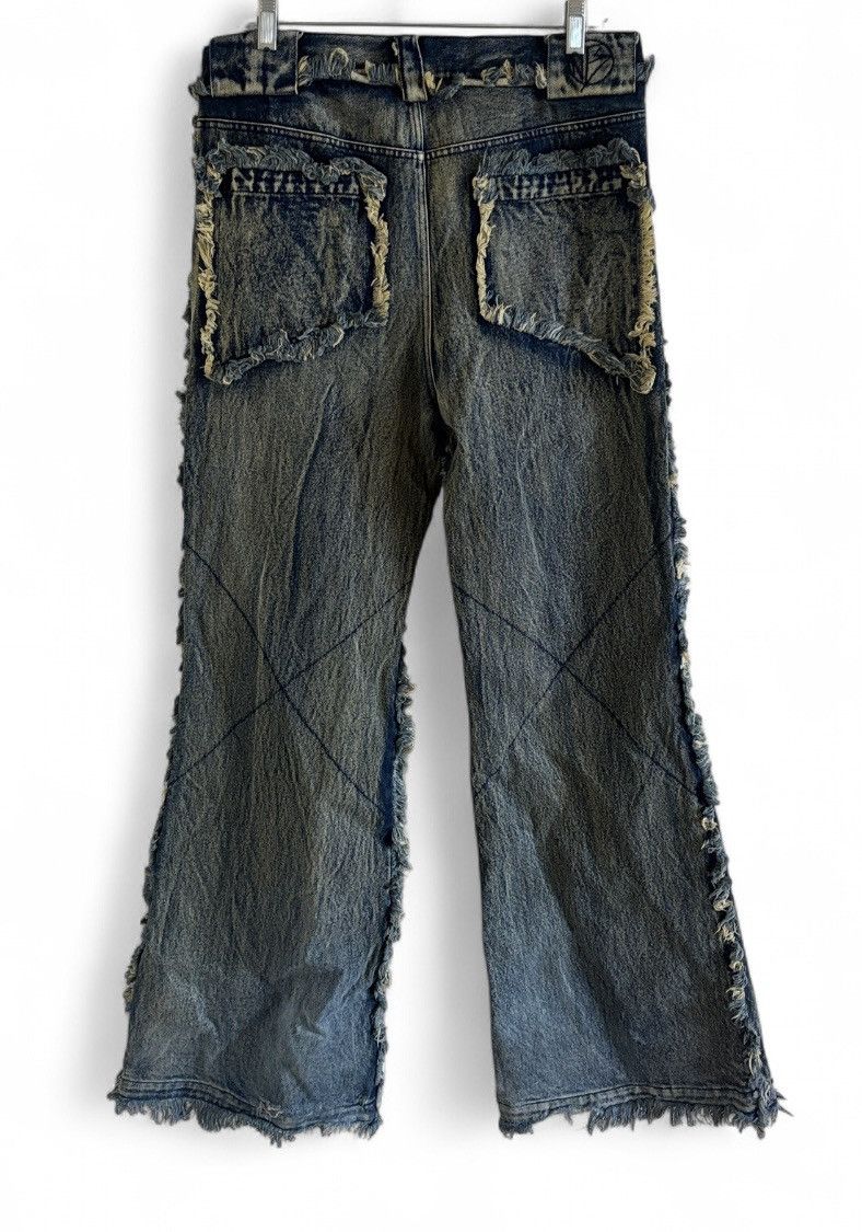 No Faith Studios No Faith Studios Flared Denim 002 Green/Blue Size US 32 / EU 48 - 2 Thumbnail