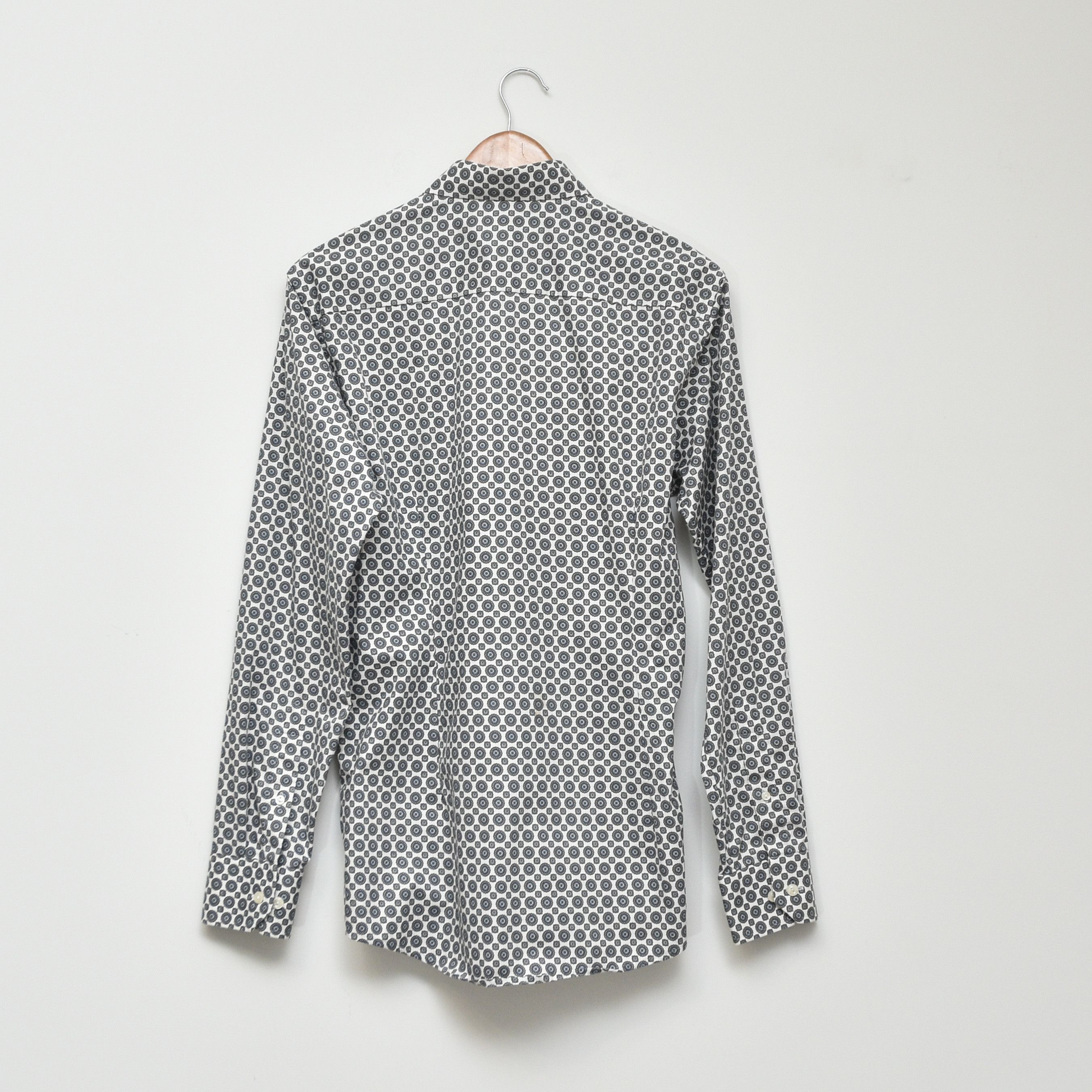 Eton Eton Men’s Slim Fit Shirt Geometric Medallion Print Blue Gre Size US M / EU 48-50 / 2 - 4 Thumbnail