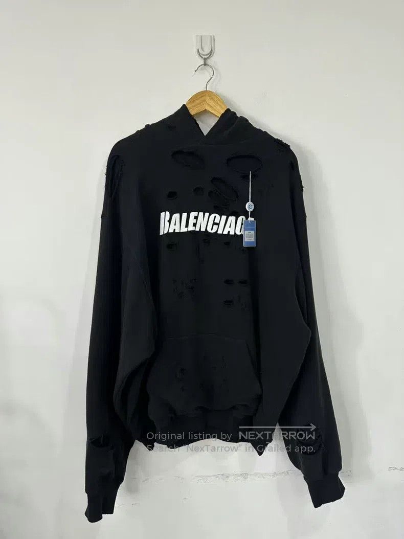 Balenciaga Balenciaga Big Destruction Hoodie Size US XS / EU 42 / 0 - 1 Thumbnail