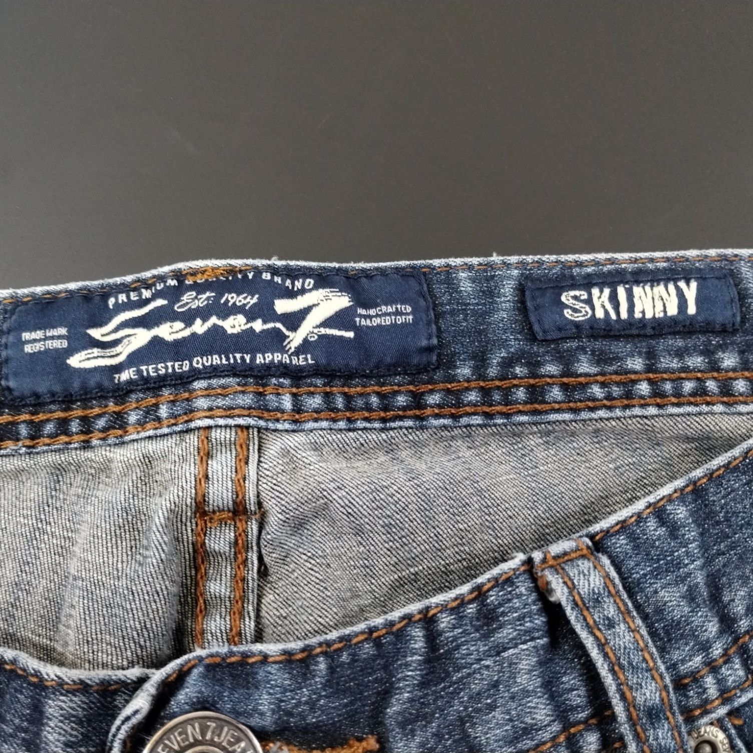 Seven 7 Seven7 Men's Blue Pants/Jeans/Skinny 34X34 SKU 4033 Size US 34 / EU 50 - 5 Thumbnail