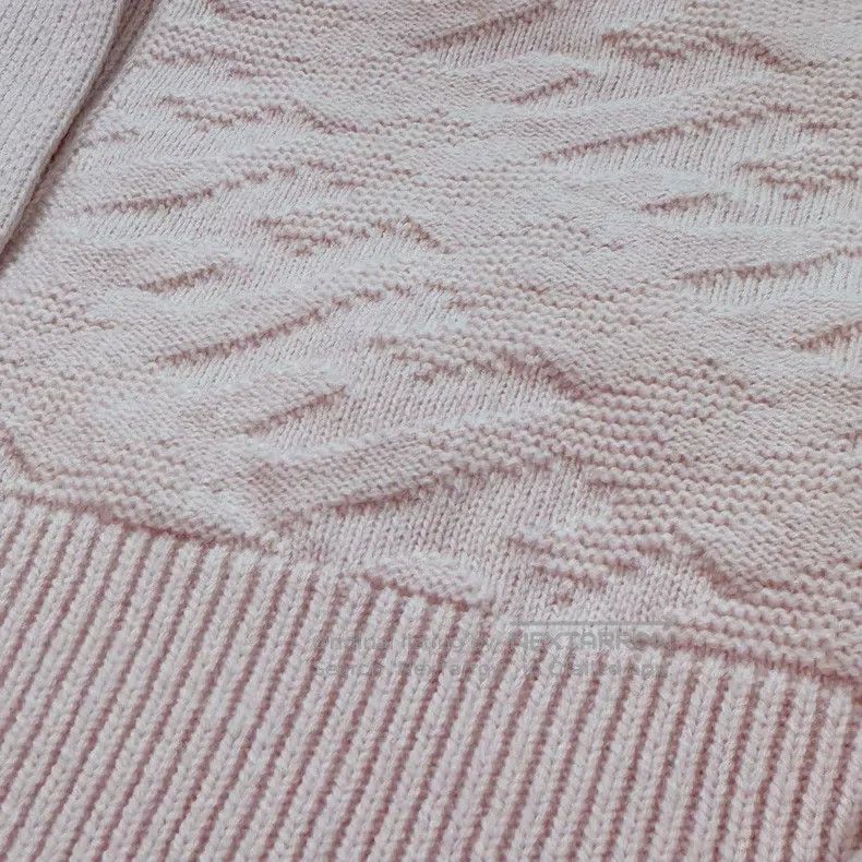 Hermes Hermes Light Pink Logo All-Over Print Cardigan Size XXS / US 00 / IT 34 - 5 Thumbnail