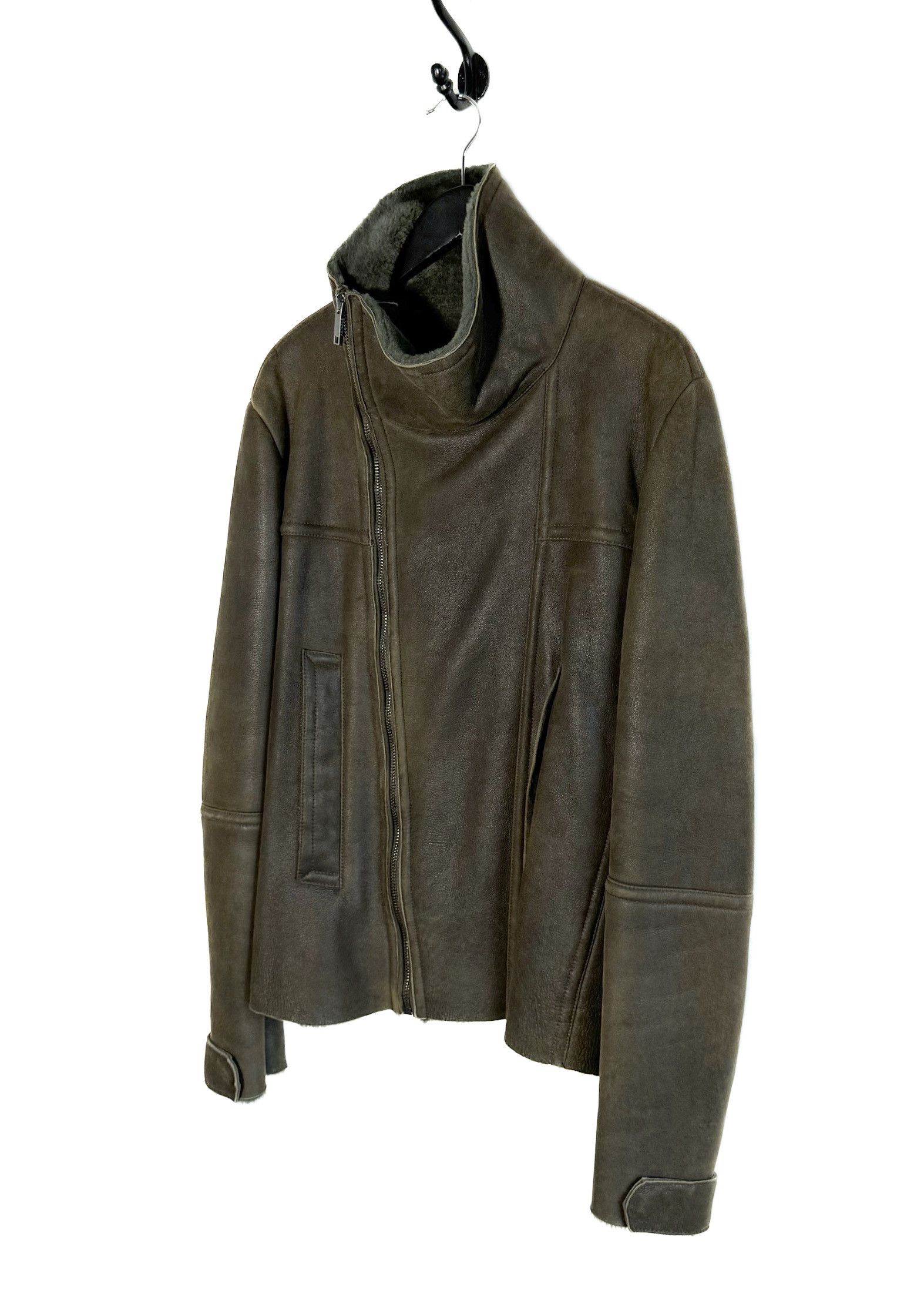 Pringle Of Scotland Pringle of Scotland Olive Green Shearling Coat Size US L / EU 52-54 / 3 - 3 Thumbnail