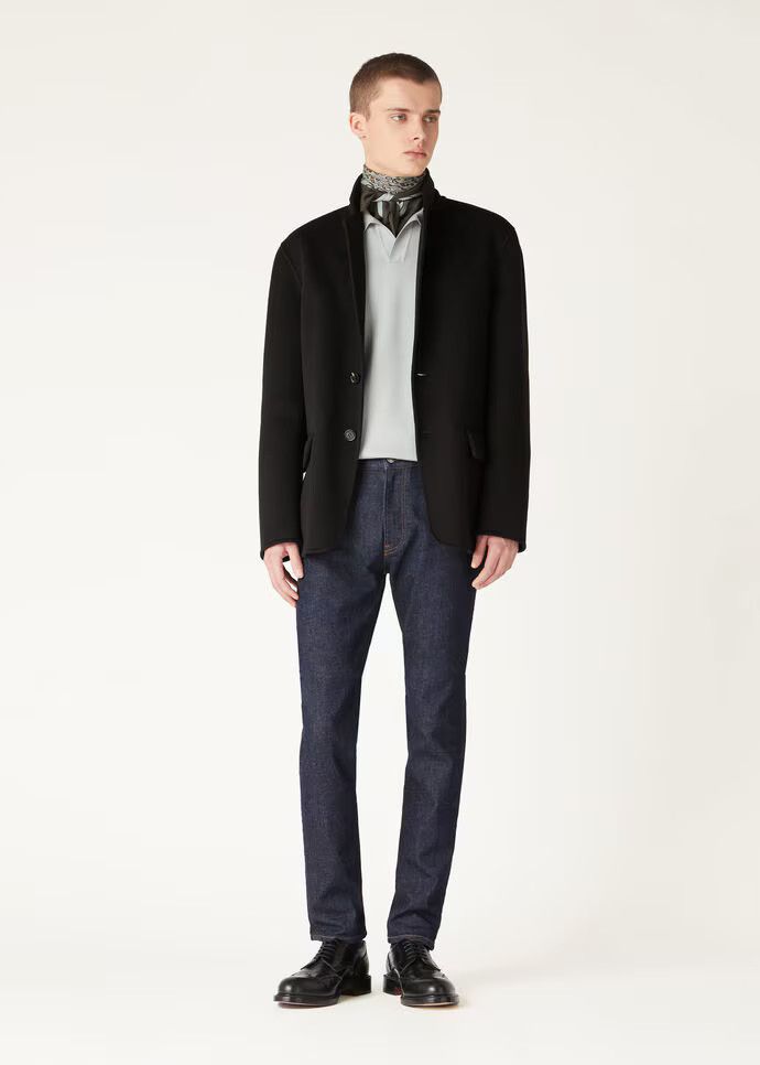 Loro Piana o1w1db10725 FAO5134 Paolo Jacket in Black Size US XL / EU 56 / 4 - 6 Thumbnail