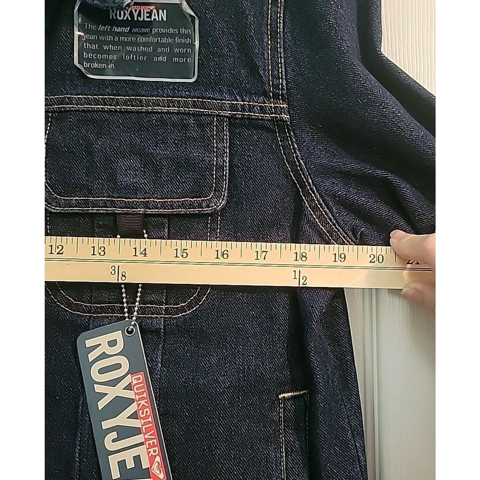 Quiksilver Roxy NWT Quiksilver Blue Denim Unlined Jacket Large Size L / US 10 / IT 46 - 12 Thumbnail