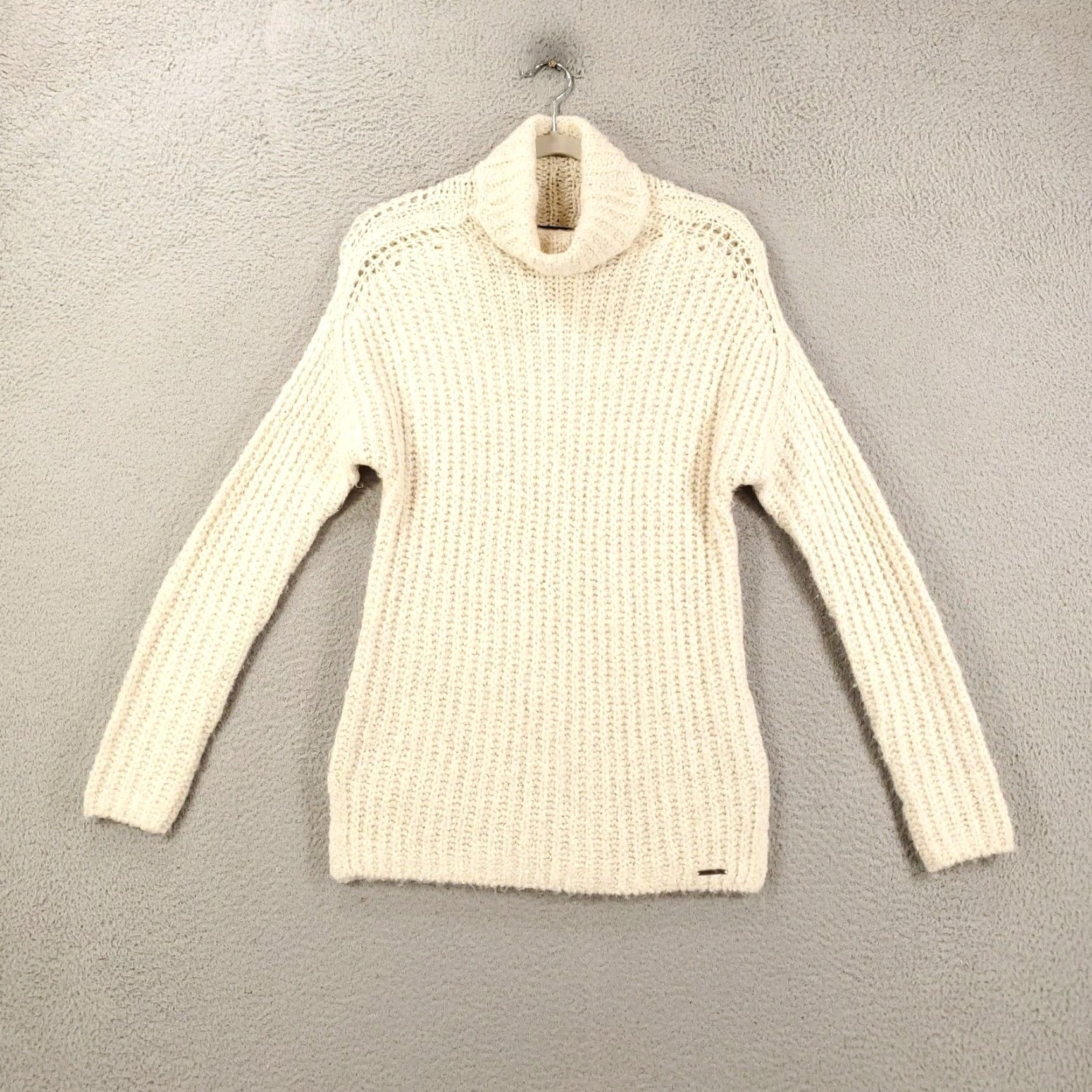 Abercrombie & Fitch Abercrombie & Fitch Sweater Womens XS Wool Blend Cream Long Sleeve Turtleneck Size XS / US 0-2 / IT 36-38 - 4 Thumbnail