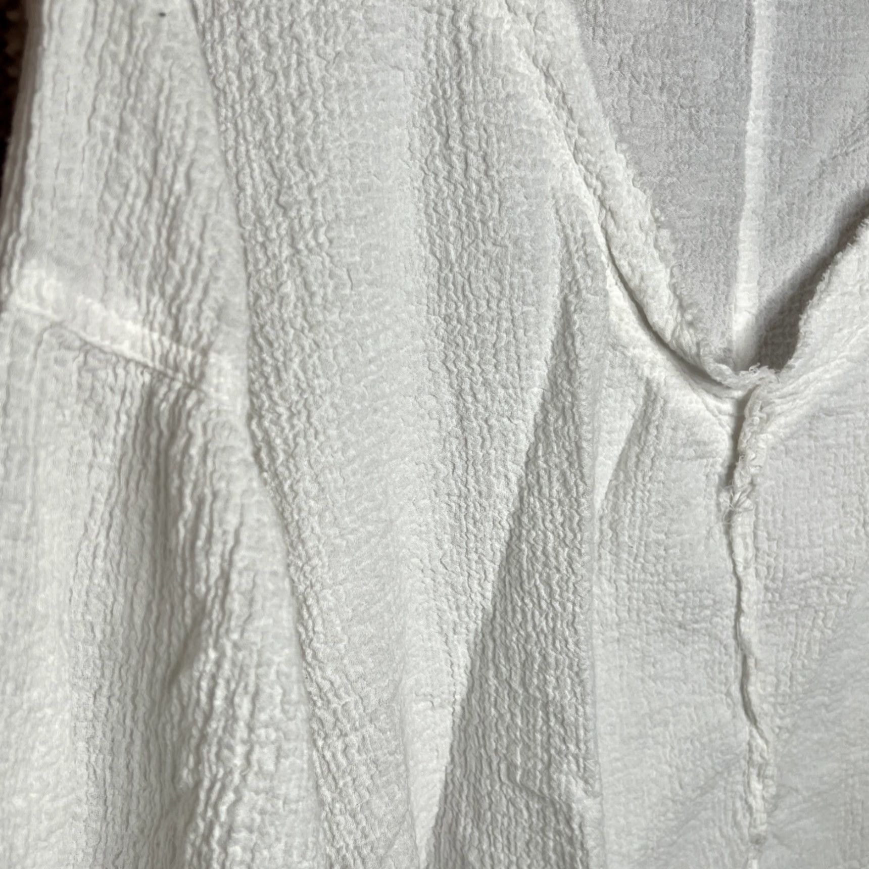 Vintage Azoe Long Sleeve Top Cropped Ivory Beach Casual Oversized S Women Shirt/Top Size S / US 4 / IT 40 - 2 Thumbnail
