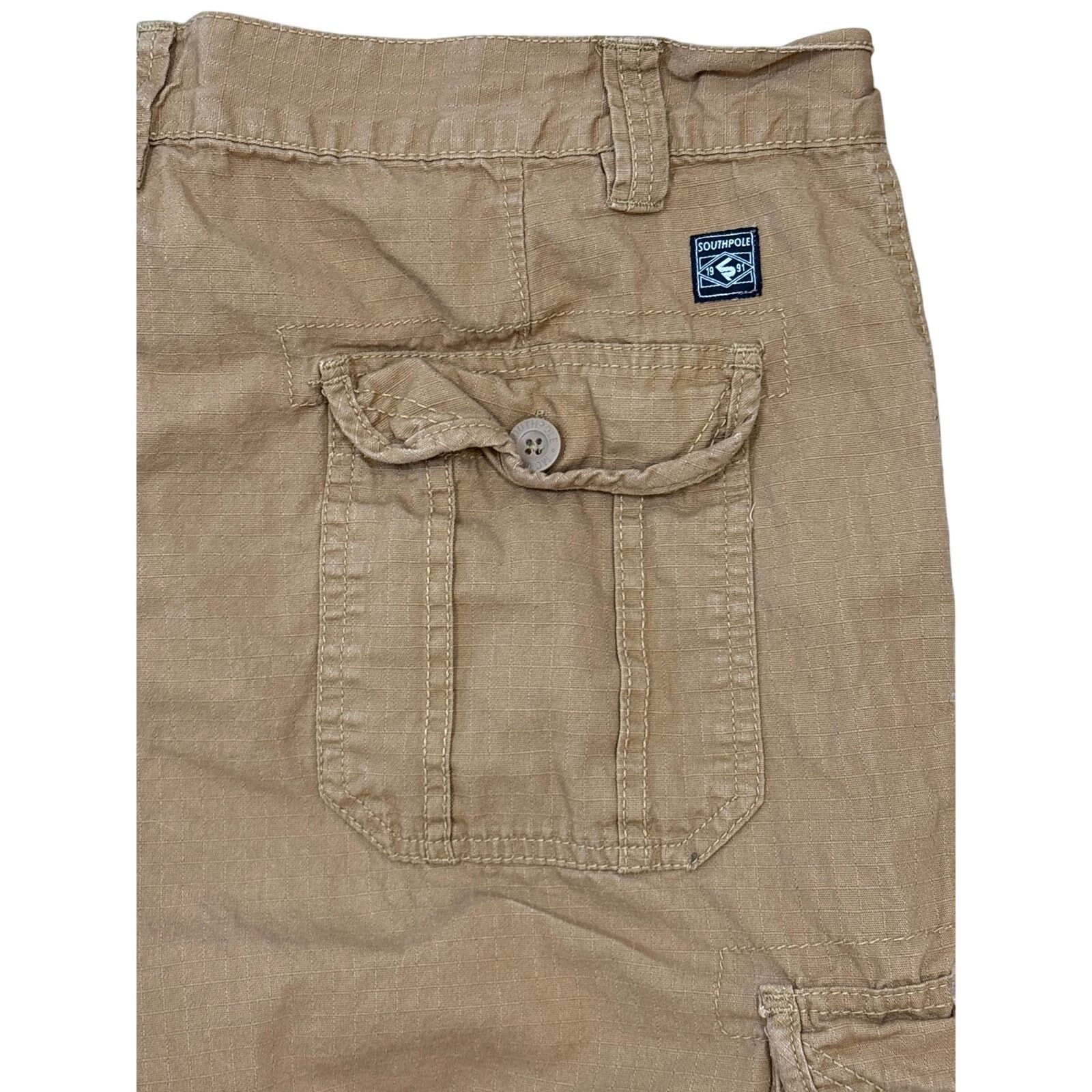 Southpole SouthPole brown cargo shorts baggy 38 ripstop y2k style Size US 38 / EU 54 - 4 Thumbnail