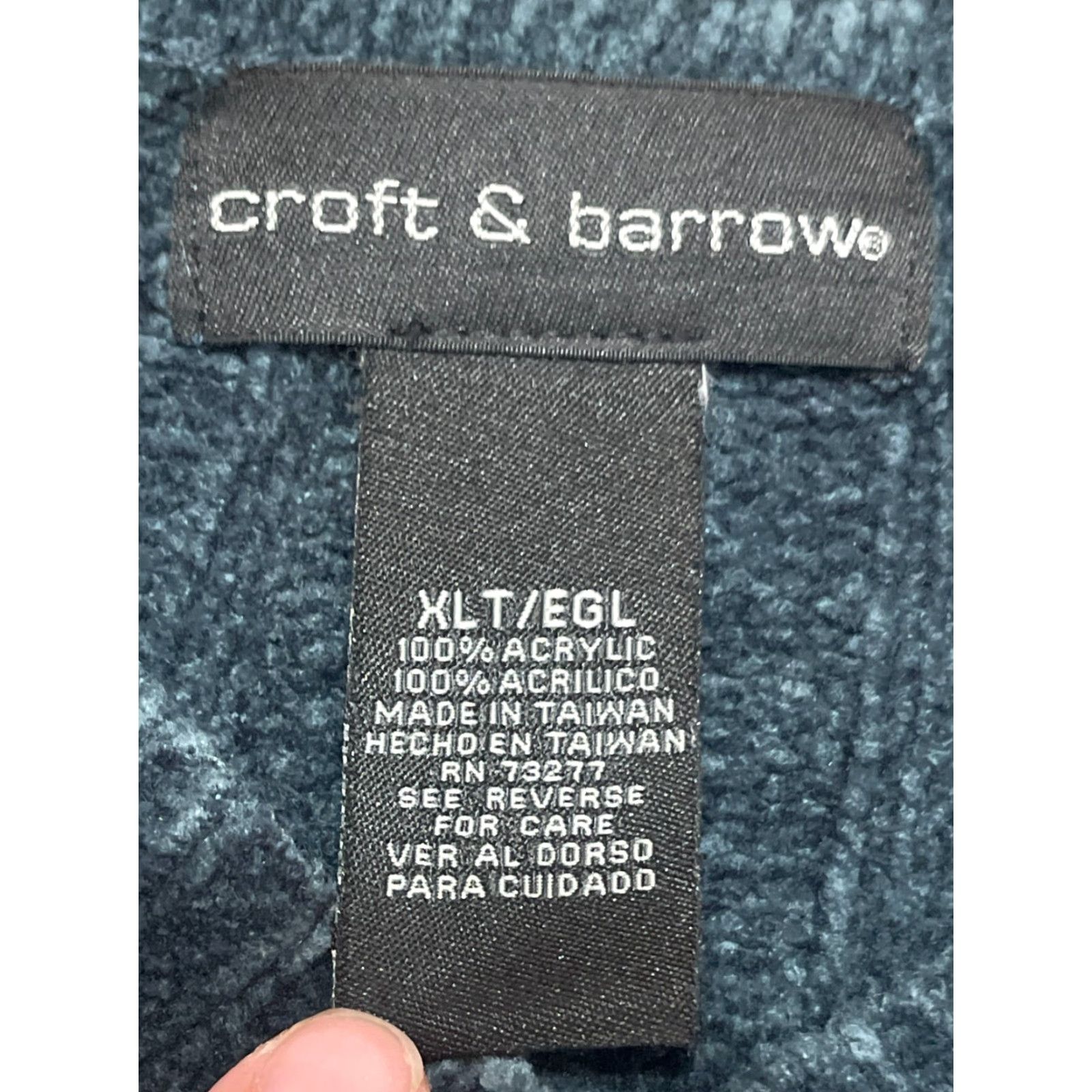 Croft & Barrow Croft & Barrow Sweater Mens XL Tall Pullover Crew Neck Casual 3-Color Gray Green Black Solid Size US XL / EU 56 / 4 - 7 Thumbnail