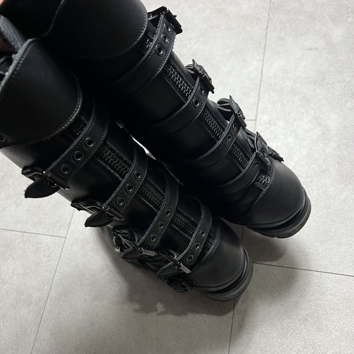 Blackmeans Blackmeans Leather 8 buckle Boots Size ONE SIZE - 6 Thumbnail