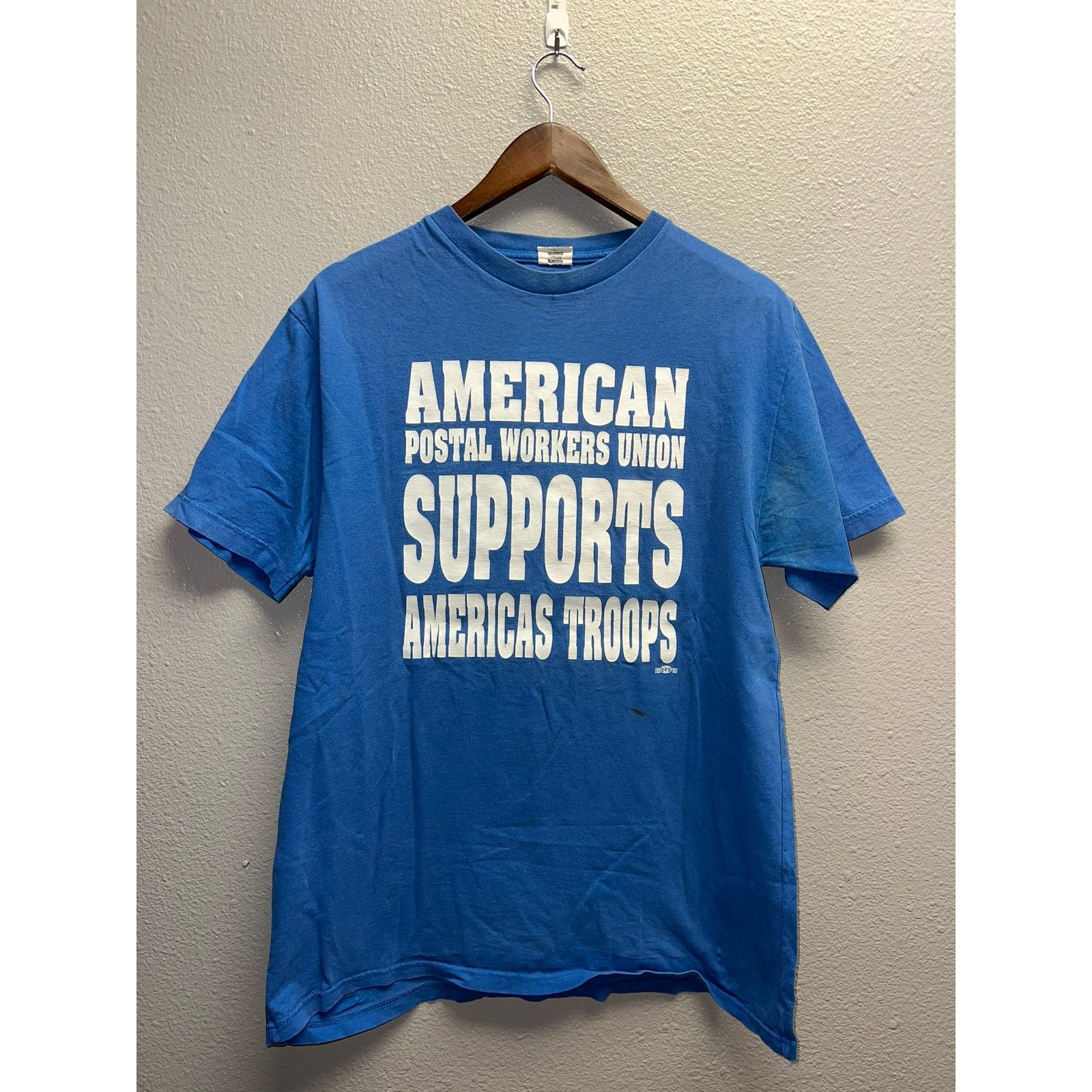 Vintage Vinage Union Line Shirt Lady Liberty Local 247 Blue Tee L Size US L / EU 52-54 / 3 - 2 Thumbnail