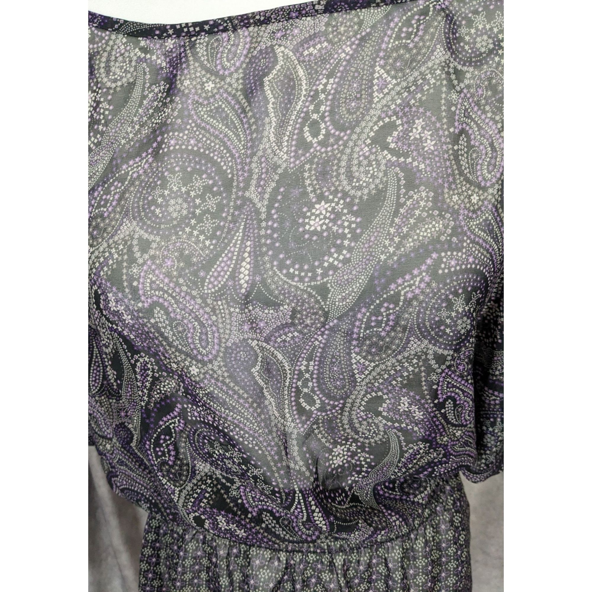 Bcbgmaxazria Boho Chic Sheer Paisley Top by Miley Cyrus x BCBG Maxazria Size M / US 6-8 / IT 42-44 - 7 Thumbnail