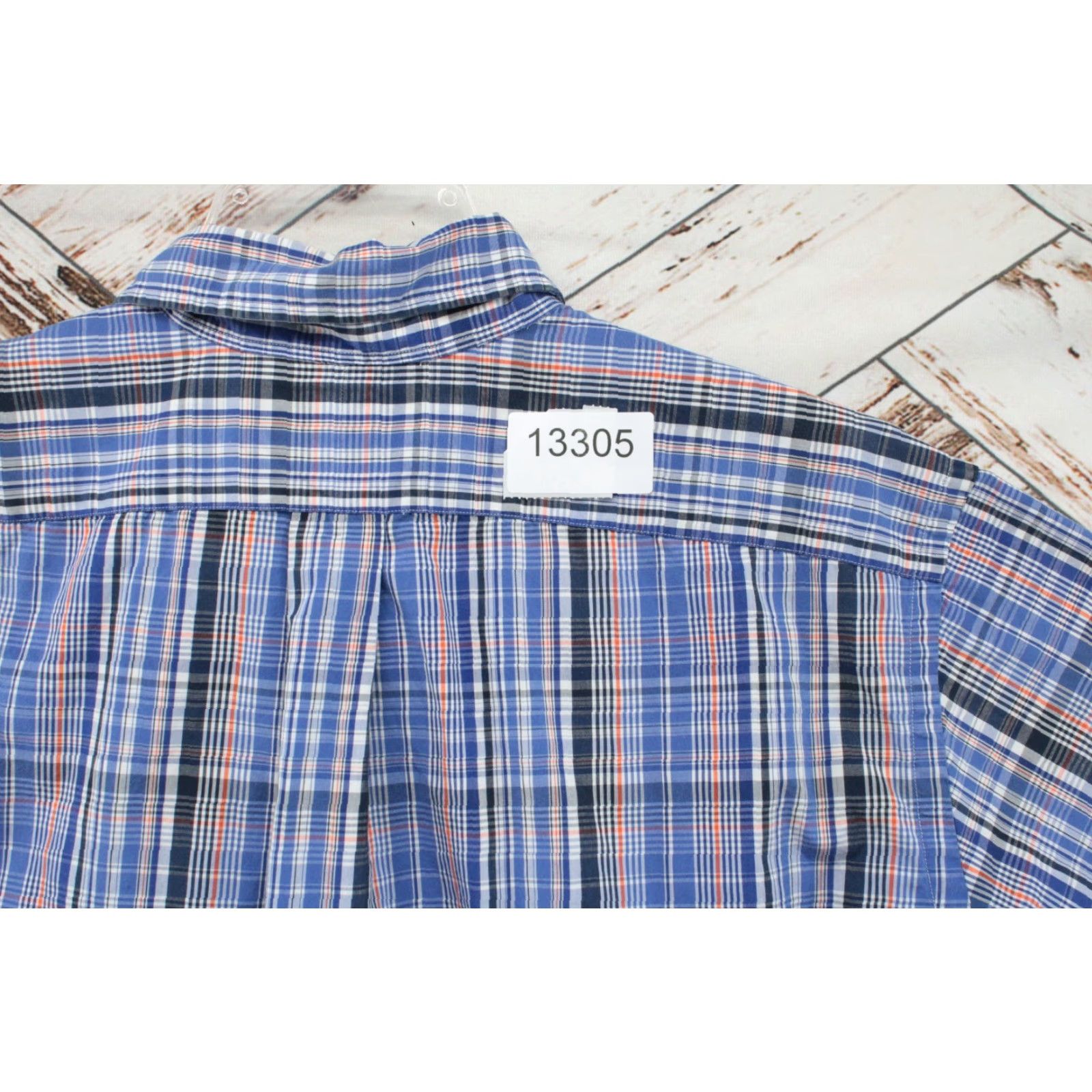 Polo Ralph Lauren VINTAGE Polo Ralph Lauren Shirt Mens L Blue Custom Fit Plaid Shortsleeve Button-Up Size US L / EU 52-54 / 3 - 7 Thumbnail