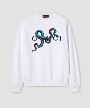 Gucci o1loc1c1125 816321 Printed Cotton Jersey T-Shirt in White Size US XS / EU 42 / 0 - 1 Thumbnail
