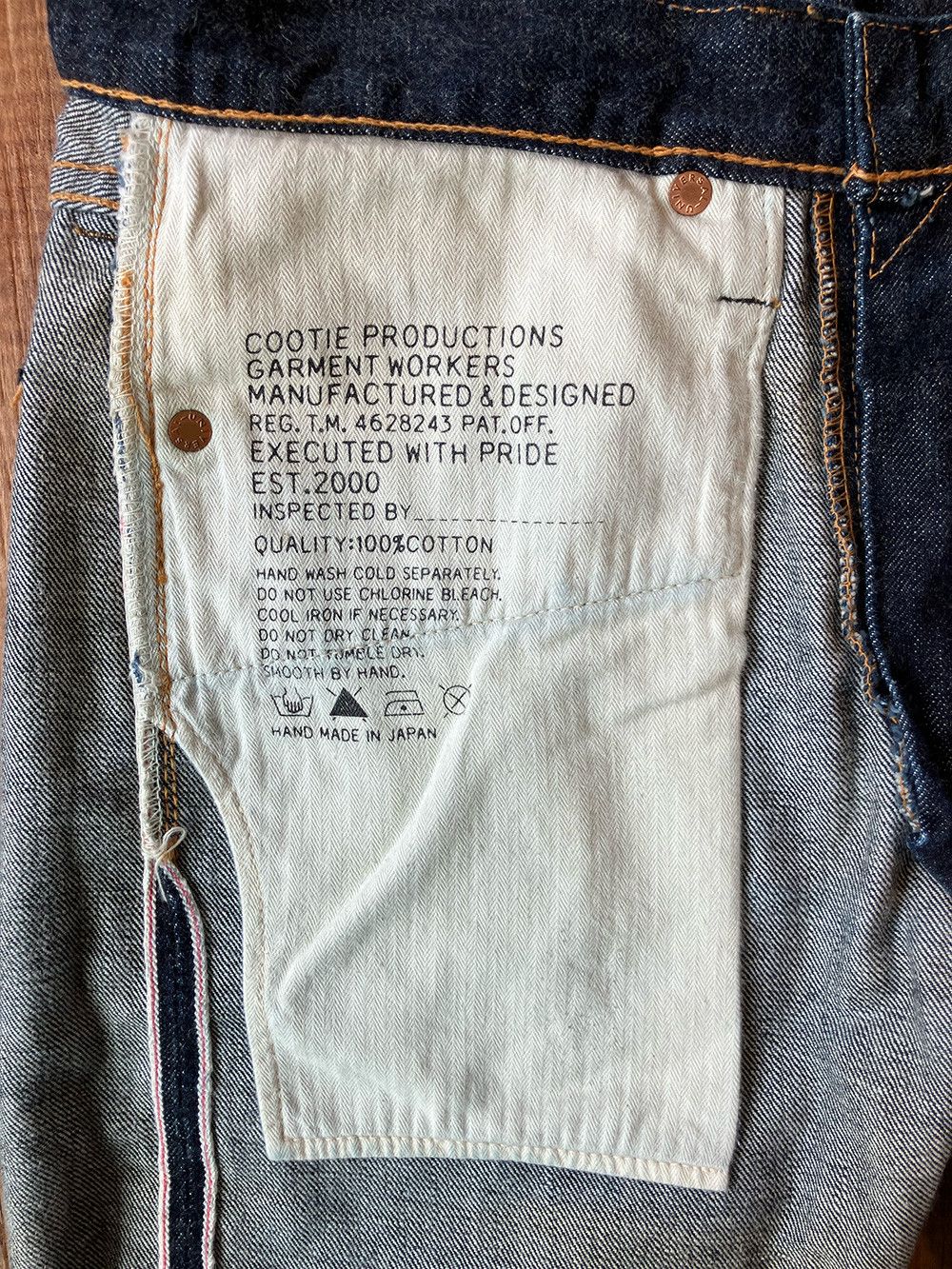 Japanese Brand COOTIE PRODUCTIONS W32 x L 31 Tapered Selvedge Jeans Size US 32 / EU 48 - 9 Thumbnail