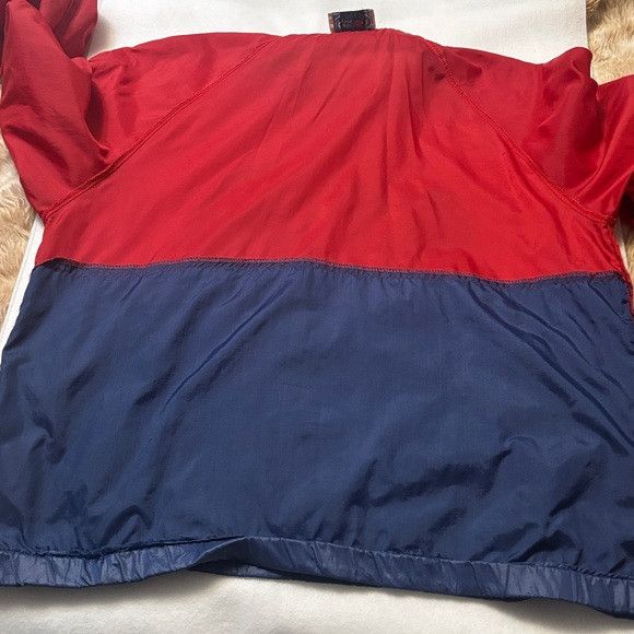 Izod Vtg IZOD LACOSTE Red/Blue Half Zip Windbreaker Jacket Hood Size US L / EU 52-54 / 3 - 14 Thumbnail