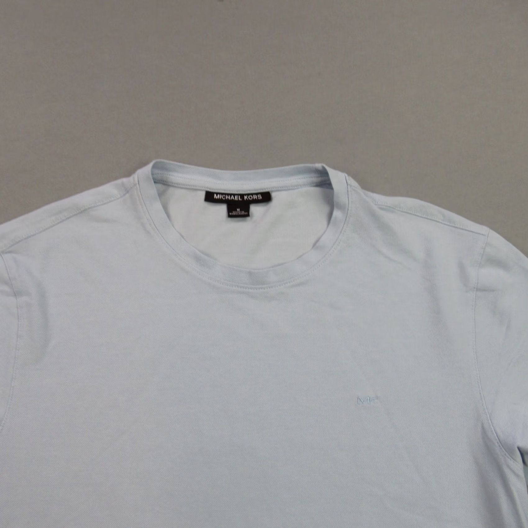 Michael Kors Michael Kors Shirt Womens Medium Short Sleeve Lightweight Casual Stretch Blue Logo T-Shirt Bean? Size M / US 6-8 / IT 42-44 - 2 Thumbnail