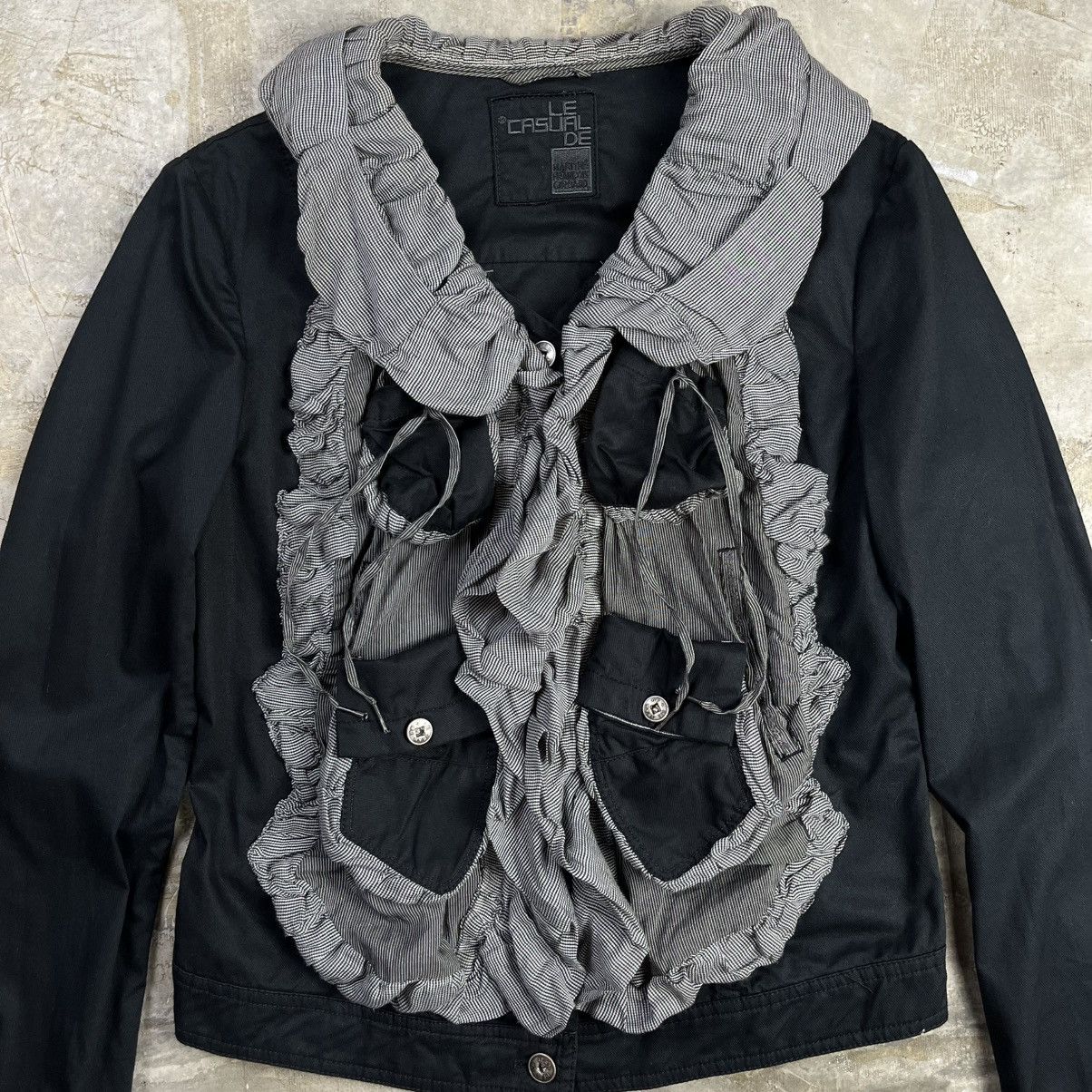 Marithe + Francois Girbaud Marithé + François Girbaud 90s Multi-Pocket Ruched Jacket Size S / US 4 / IT 40 - 2 Thumbnail