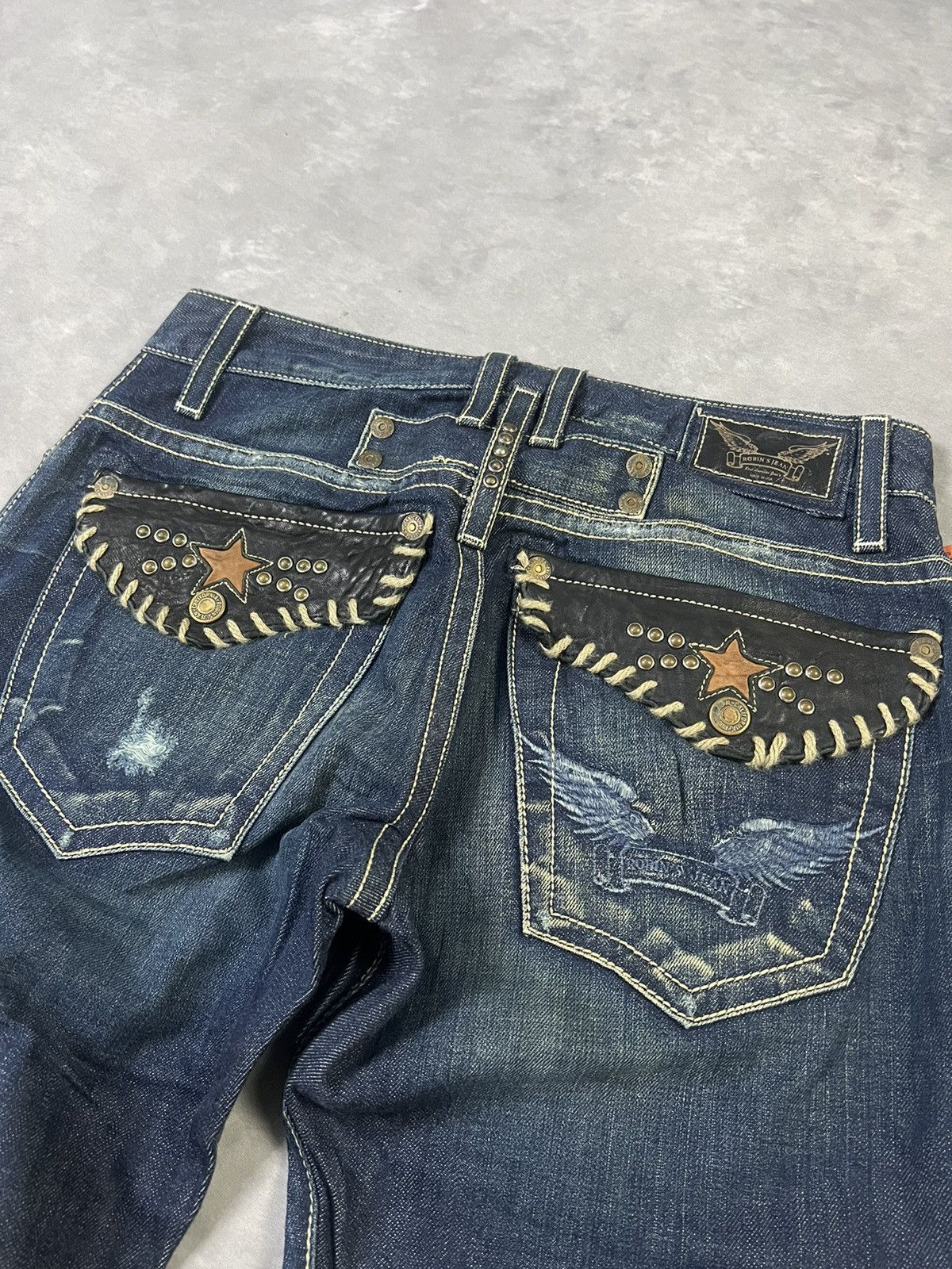 Hysteric Glamour × Undercover 2000s Robin Jean Leather Snake Studded Bootcut y2k Lgb Ifsix Size US 30 / EU 46 - 3 Thumbnail