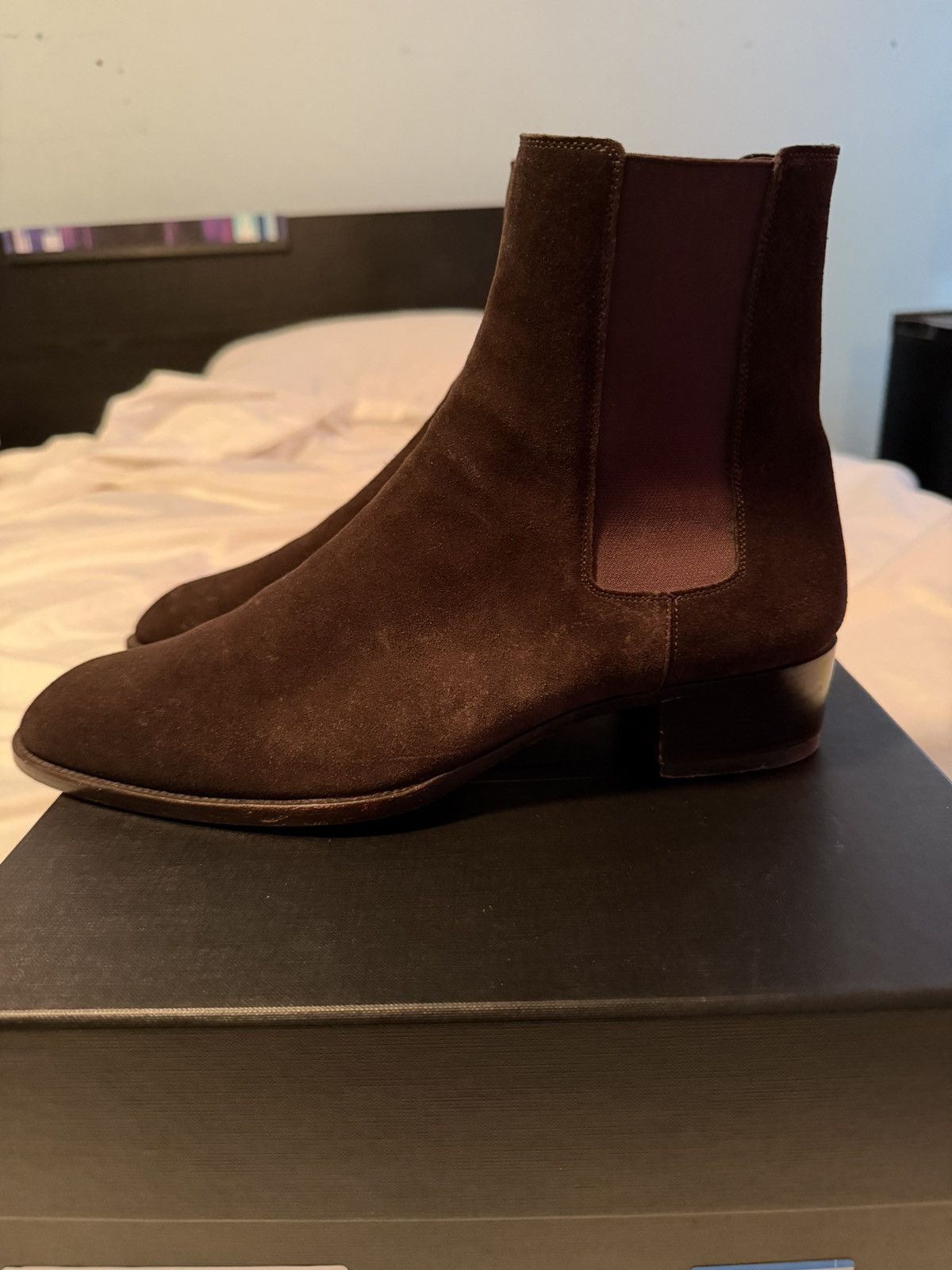 Saint Laurent Paris RARE FW13 Chocolate Chelsea Size US 10 / EU 43 - 2 Thumbnail