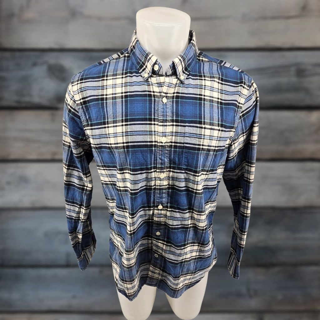 American Eagle Outfitters VINTAGE American Eagle Shirt Mens Large Blue Plaid Long Sleeve Button-Up Seriously Soft Size US L / EU 52-54 / 3 - 1 Thumbnail
