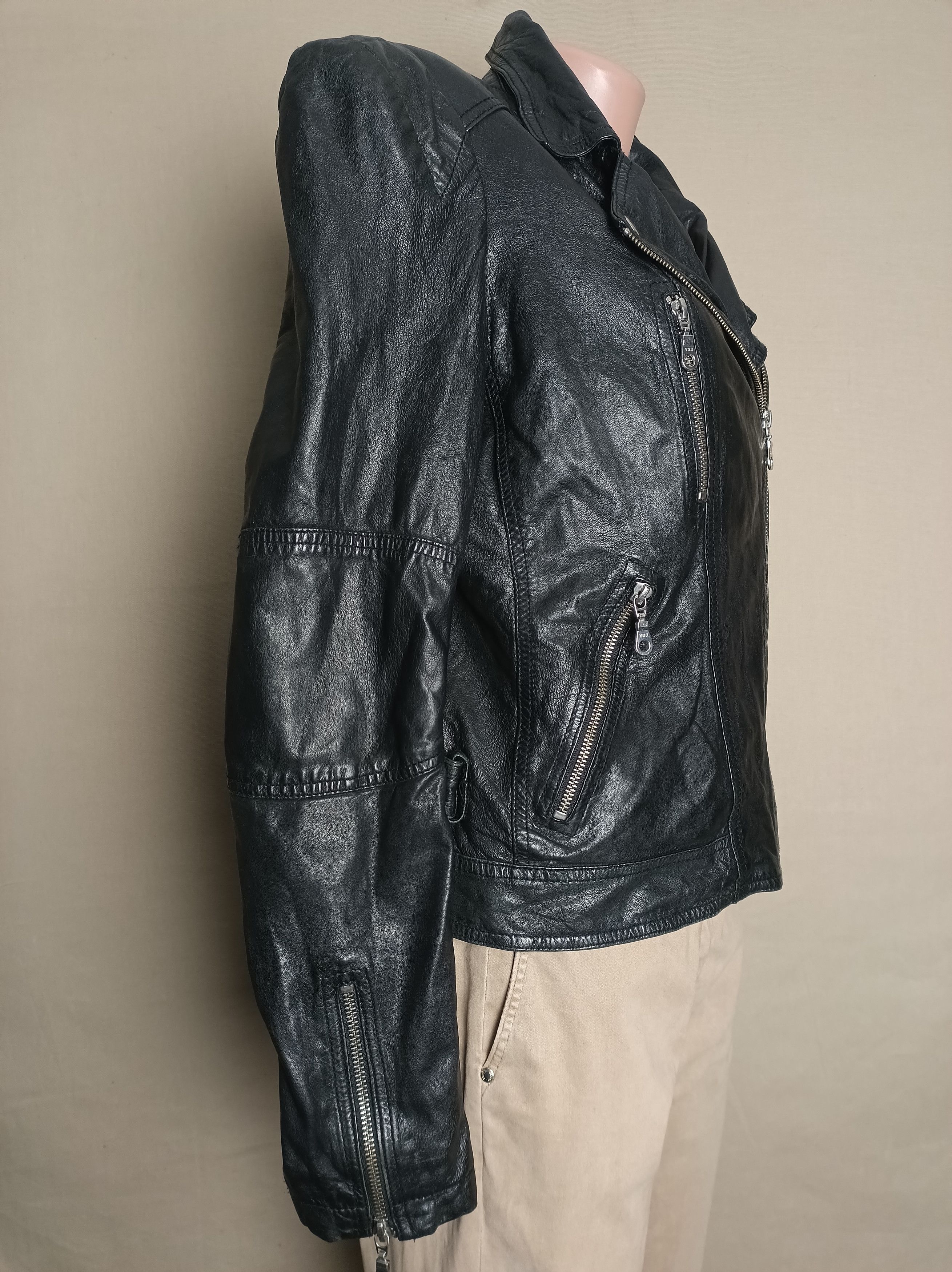 Whistles WHISTLES Leather Biker Jacket Black Womens US8 EU40 Size M / US 6-8 / IT 42-44 - 3 Thumbnail