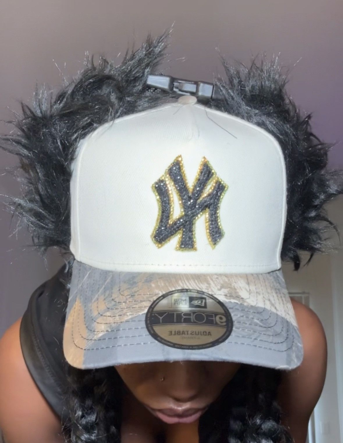 New Era NEW ERA EMBELLISHED ADJUSTABLE CAMO FUR NY HAT Size ONE SIZE - 1 Thumbnail
