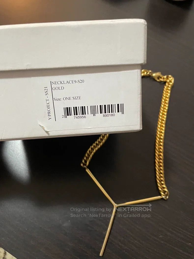 Y/Project Y/Project OS Gold Y logo thick necklace Size ONE SIZE - 5 Thumbnail