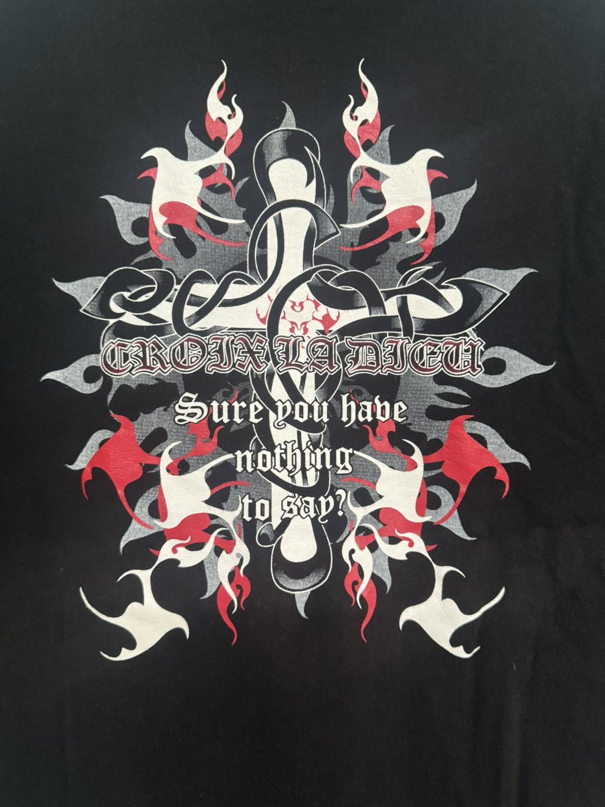 If Six Was Nine 💥PUNK DESIGN CROSS FIRE FLAME DOUBLE LAYER SHIRT VERY RARE Size US M / EU 48-50 / 2 - 6 Thumbnail