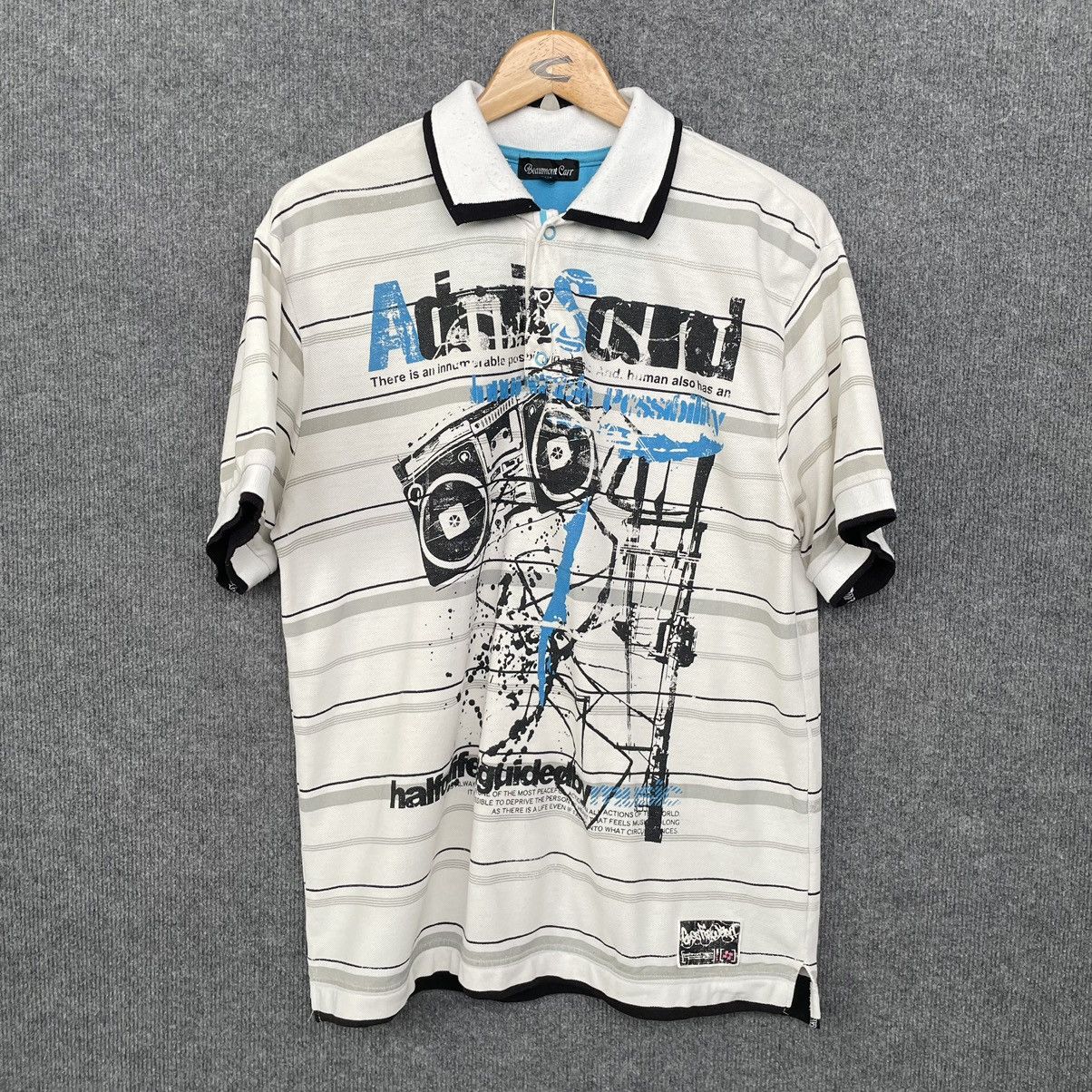 Affliction × If Six Was Nine × Japanese Brand Beaumont Carr Ifsixwasnine Affliction Cyber Gothic Polo Tee Size US XL / EU 56 / 4 - 1 Thumbnail
