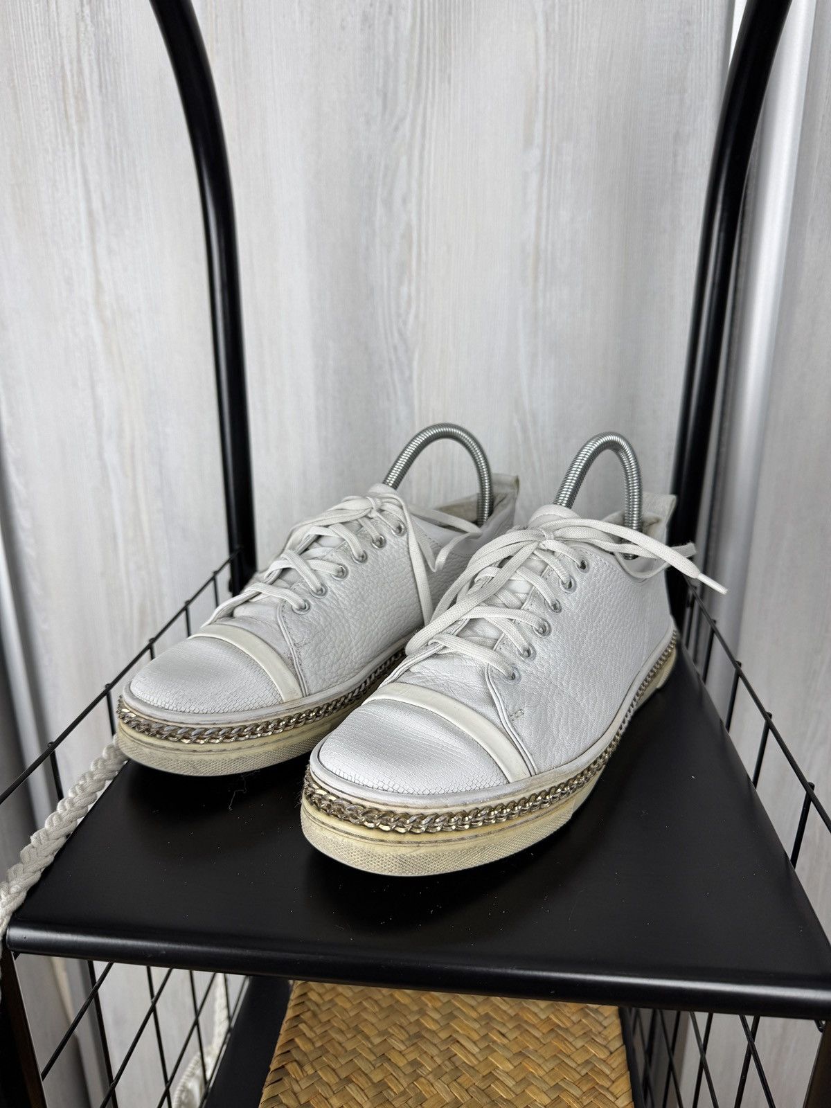Lanvin LANVIN Whit Lace Up Leather Cap Toe Womens Sneakers Size US 9 / IT 39 - 10 Thumbnail
