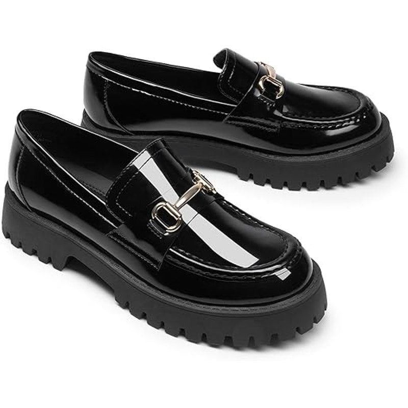 Other New Dream Pairs Women's 7.5 Black Faux Leather Loafers Size US 7.5 / IT 37.5 - 5 Thumbnail