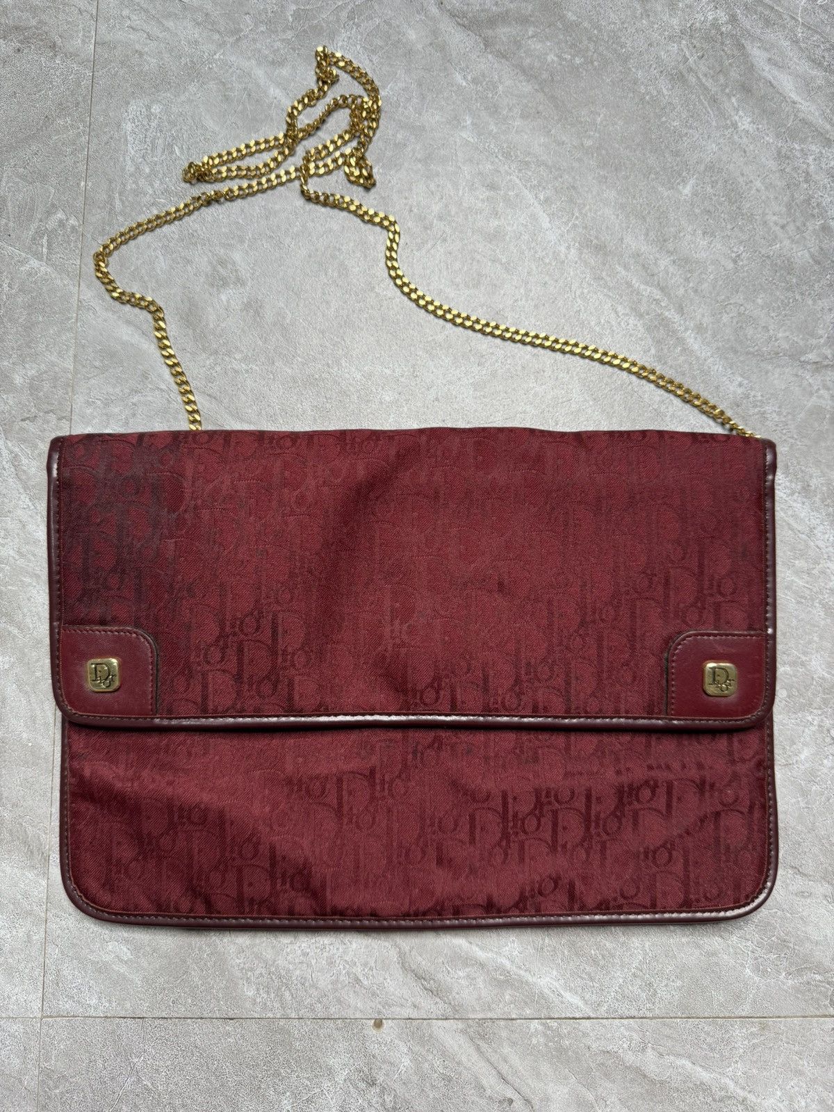 Dior Vintage Dior Monogram Chain Crossbody Bag Size ONE SIZE - 1 Thumbnail