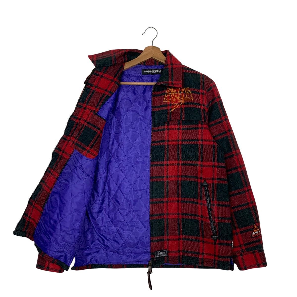 Japanese Brand ROLLING CRADLE Buffalo Check Pattern Work Jacket #2714-C122 Size US M / EU 48-50 / 2 - 11 Thumbnail