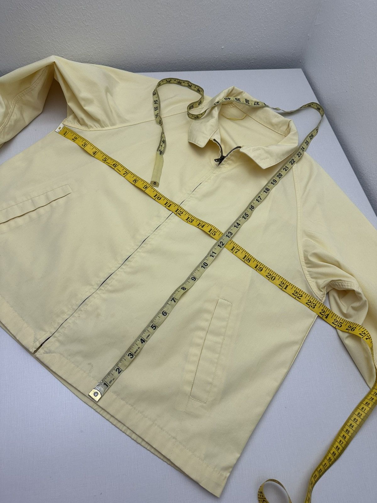 Vintage Vintage 80s Butter Yellow Jacket Size M Cropped Ideal Zipper Size US M / EU 48-50 / 2 - 5 Thumbnail