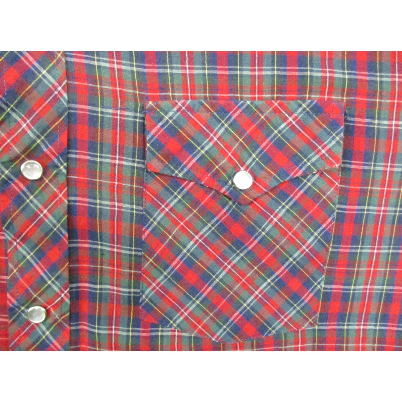Vintage King Size Shirt 3XL Big & Tall Long Sleeve Western Pearl Snap Blue Red Mens Shirt Size US XXL / EU 58 / 5 - 2 Thumbnail