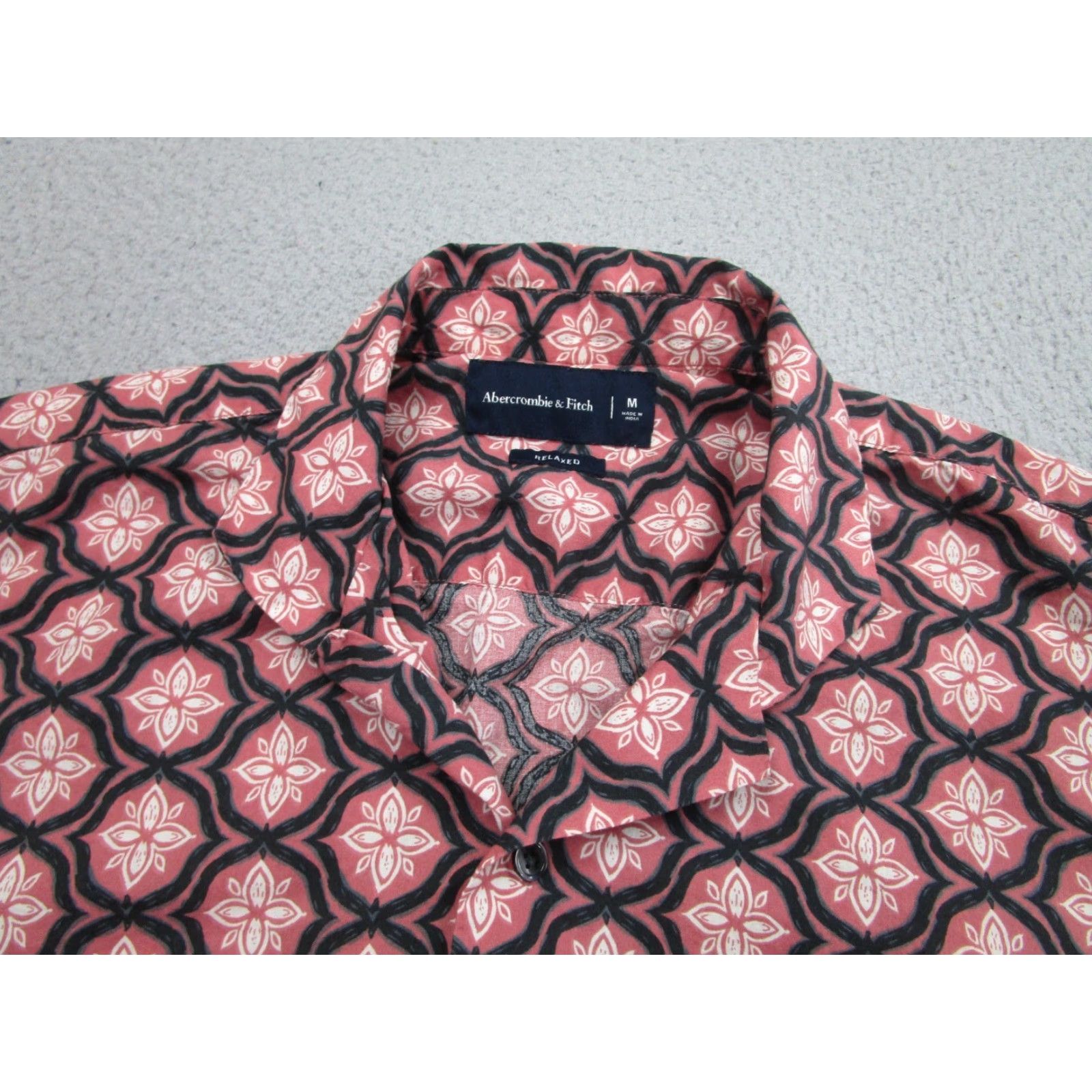Abercrombie & Fitch Abercrombie & Fitch Shirt Mens M Red Floral Camp Collar Rockabilly Resort Hawaii Size US M / EU 48-50 / 2 - 4 Thumbnail