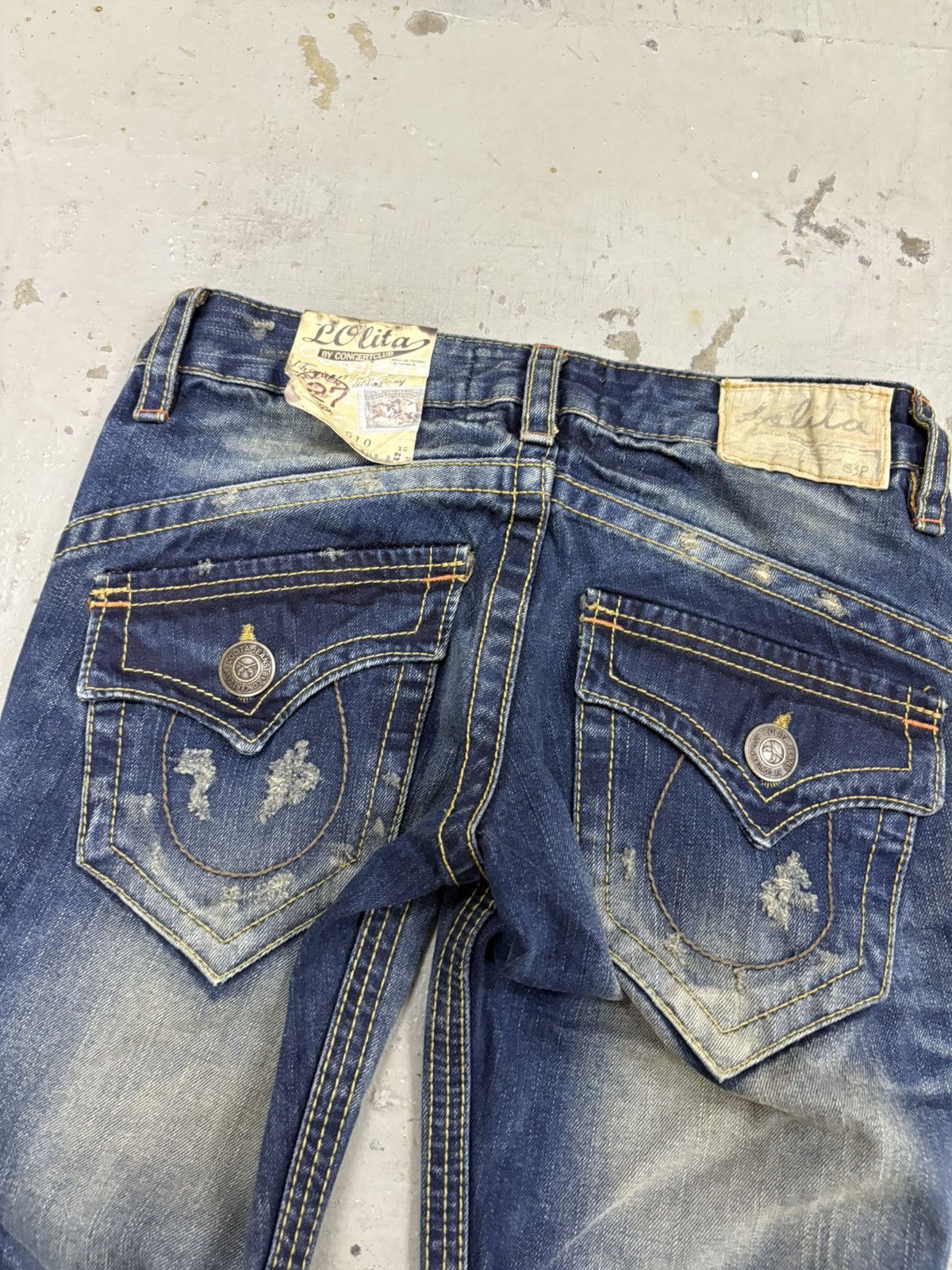 Tornado Mart Vintage Flared Lolita Jeans If Six Was Nine Distressed Size US 31 - 17 Thumbnail